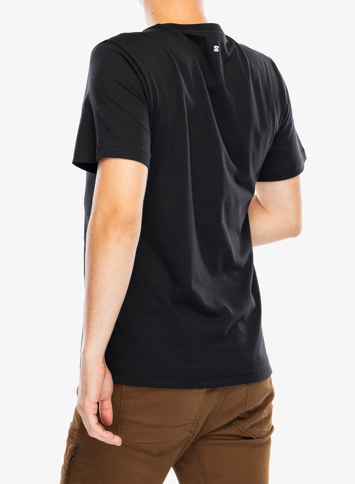 Pamučna majica Salomon Logo Perf S/S Tee - deep black