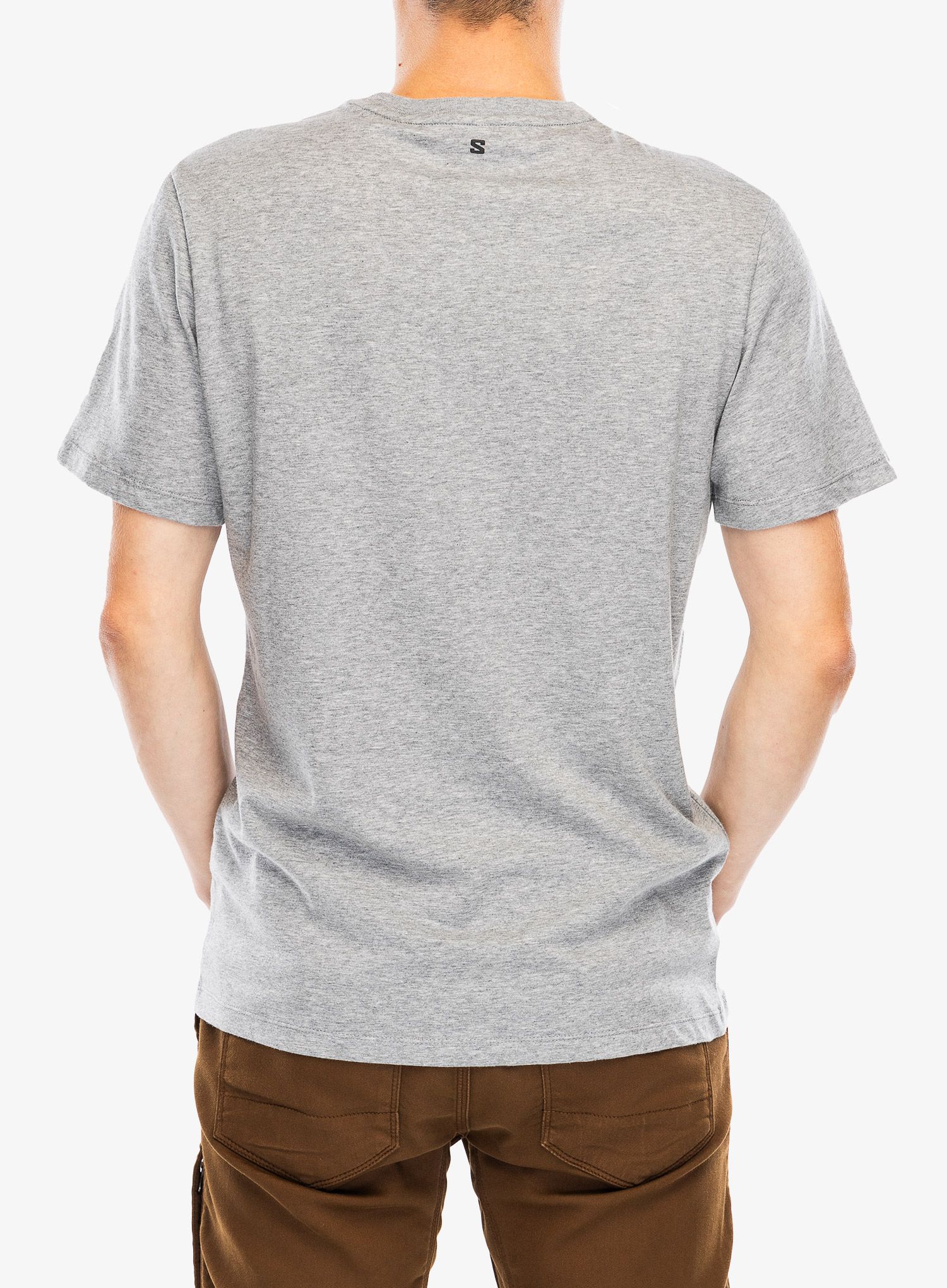 Majica s tiskom Salomon Logo Perf S/S Tee - heather