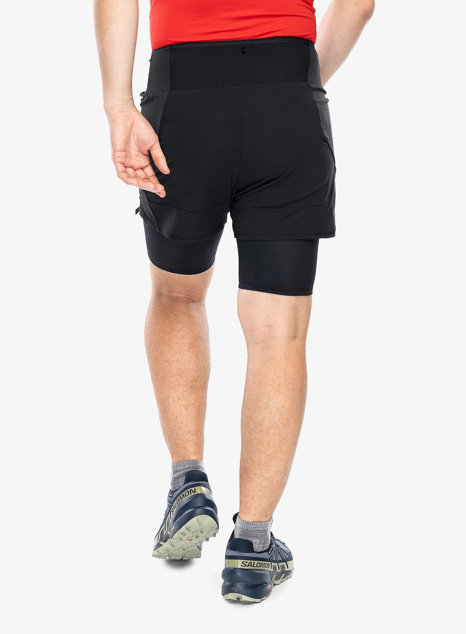 Kratke hlače za trčanje Salomon Sense 2in1 Shorts - deep black