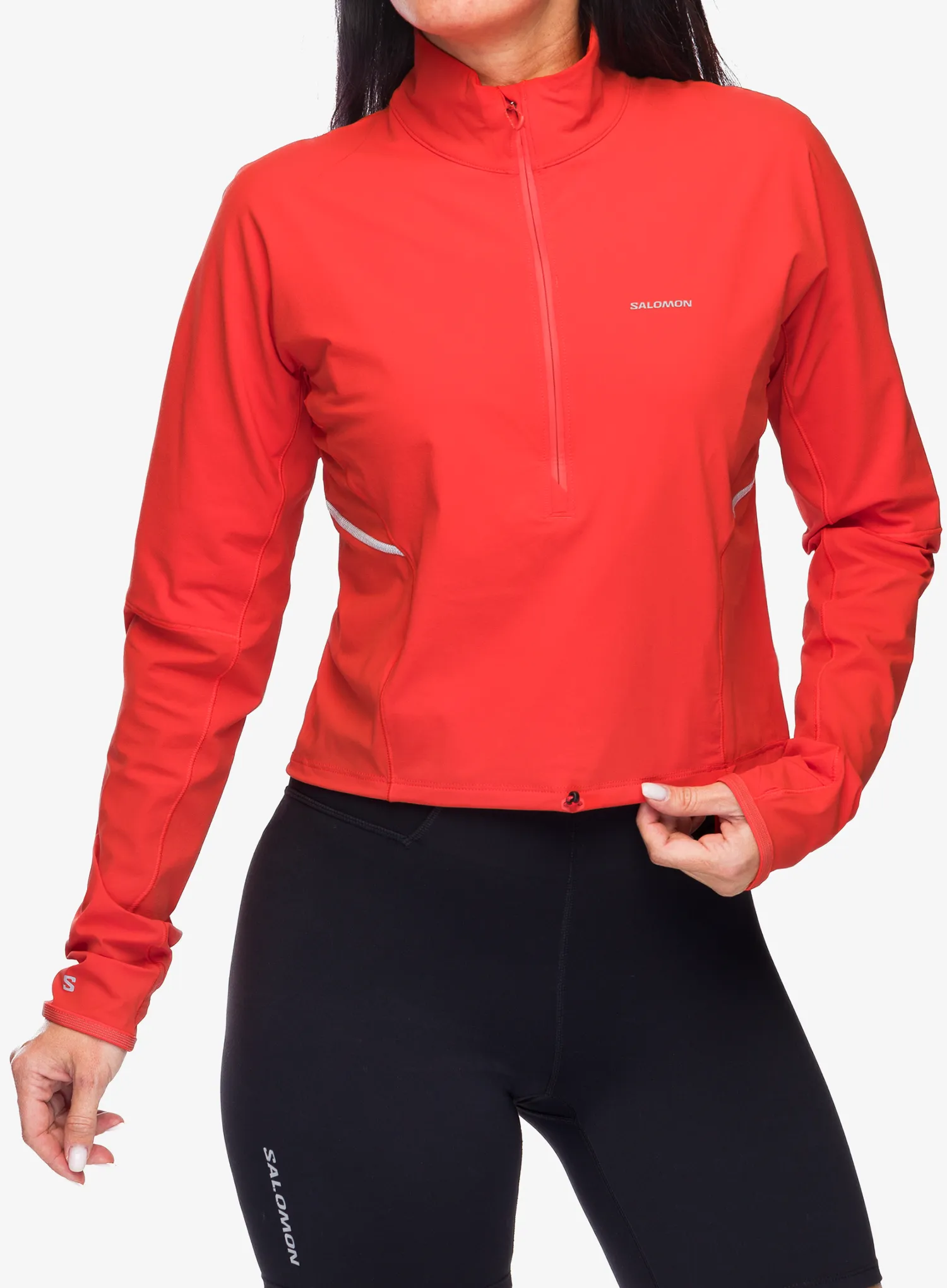 Ženska jakna za trčanje Salomon Sense Aero Hybrid CP PLVR - cherry tomato