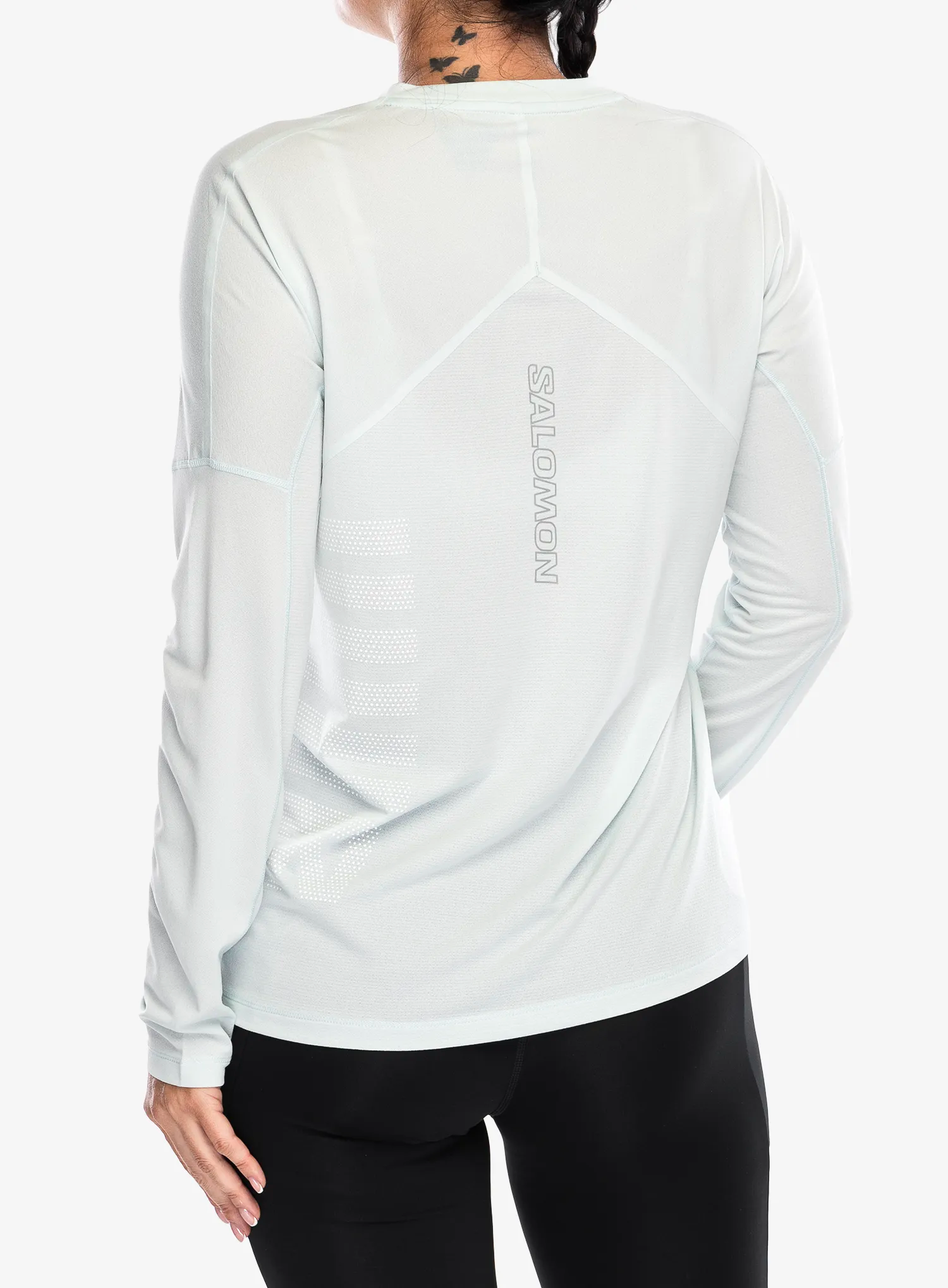 Ženska dukserica za trčanje Salomon Sense Aero LS Tee GFX - misty blue