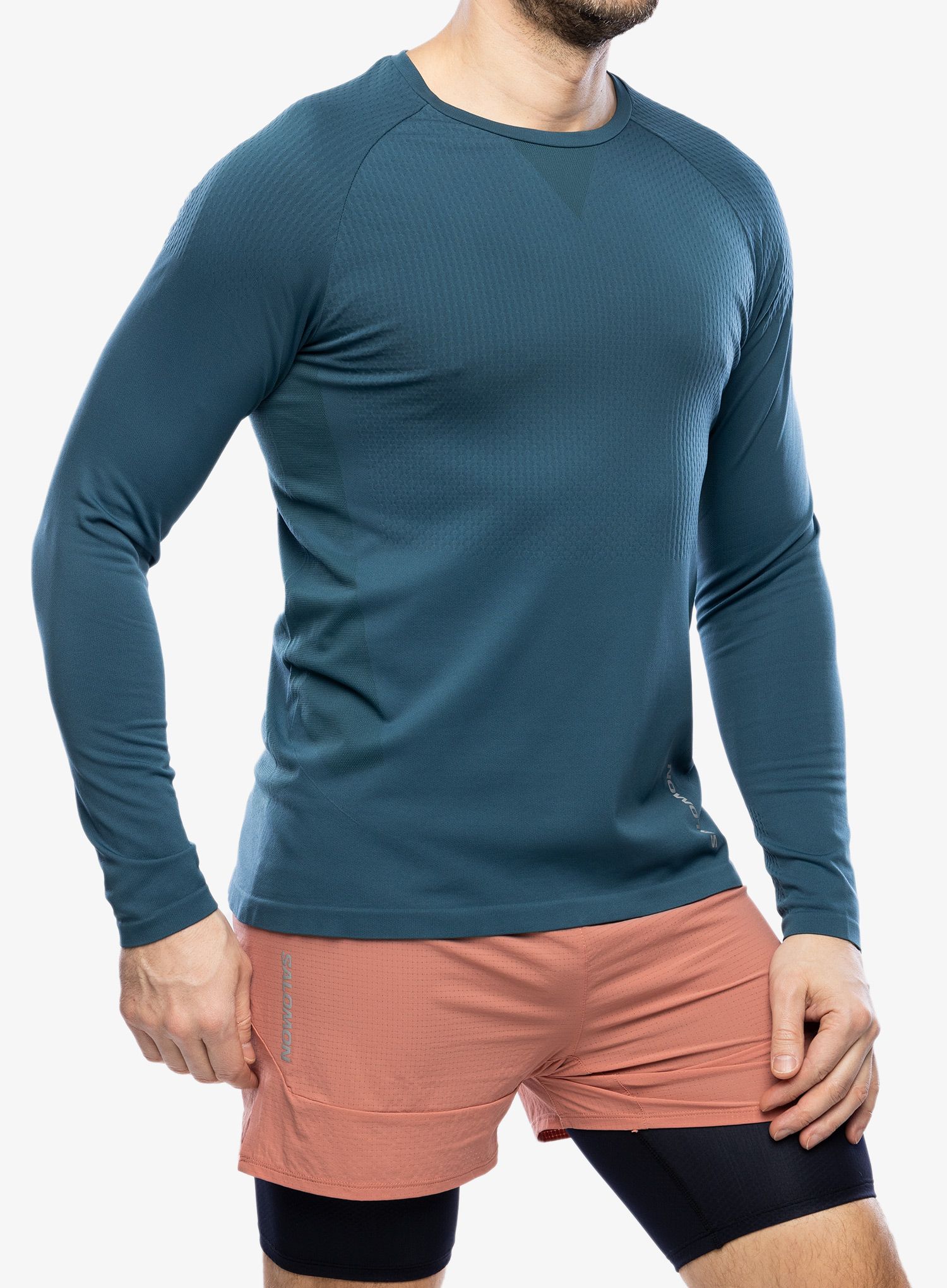 Dukserica za trčanje Salomon Sense Aero Seamless - deep dive