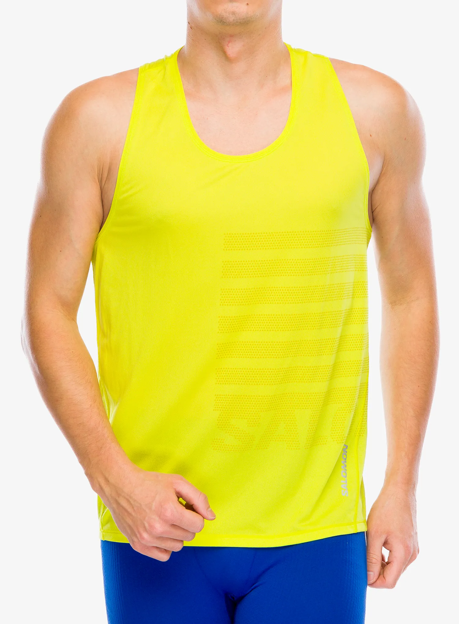 Majica za trčanje Salomon Sense Aero Singlet - sulphur