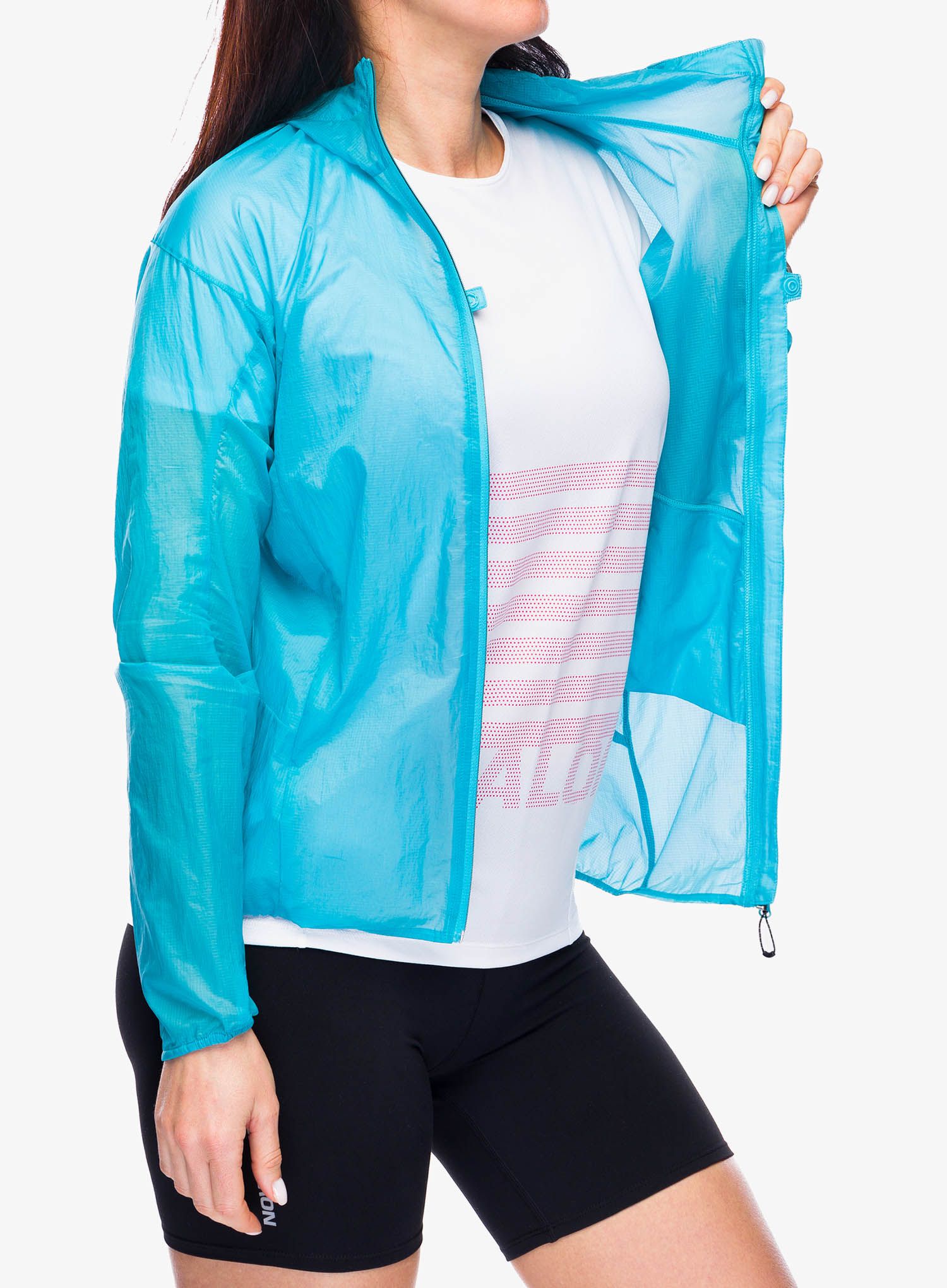 Ženska vjetrovka Salomon Sense Aero Wind JKT - peacock blue