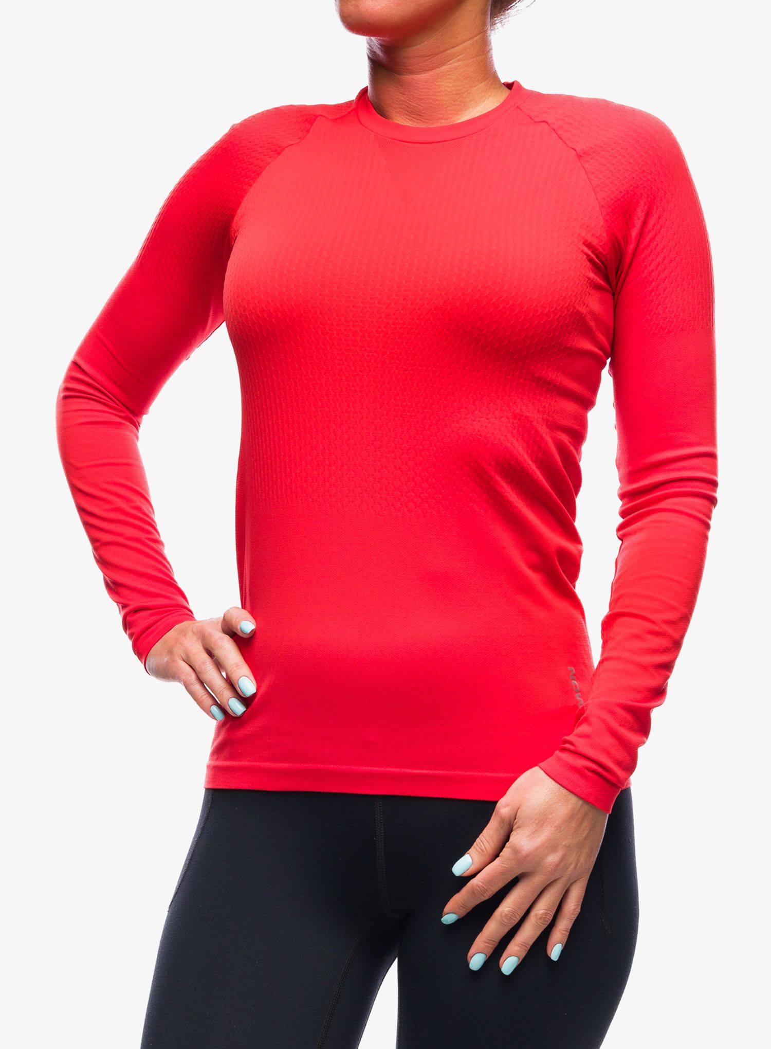 Ženska dukserica Salomon Cross Run Ls Tee - fiery red