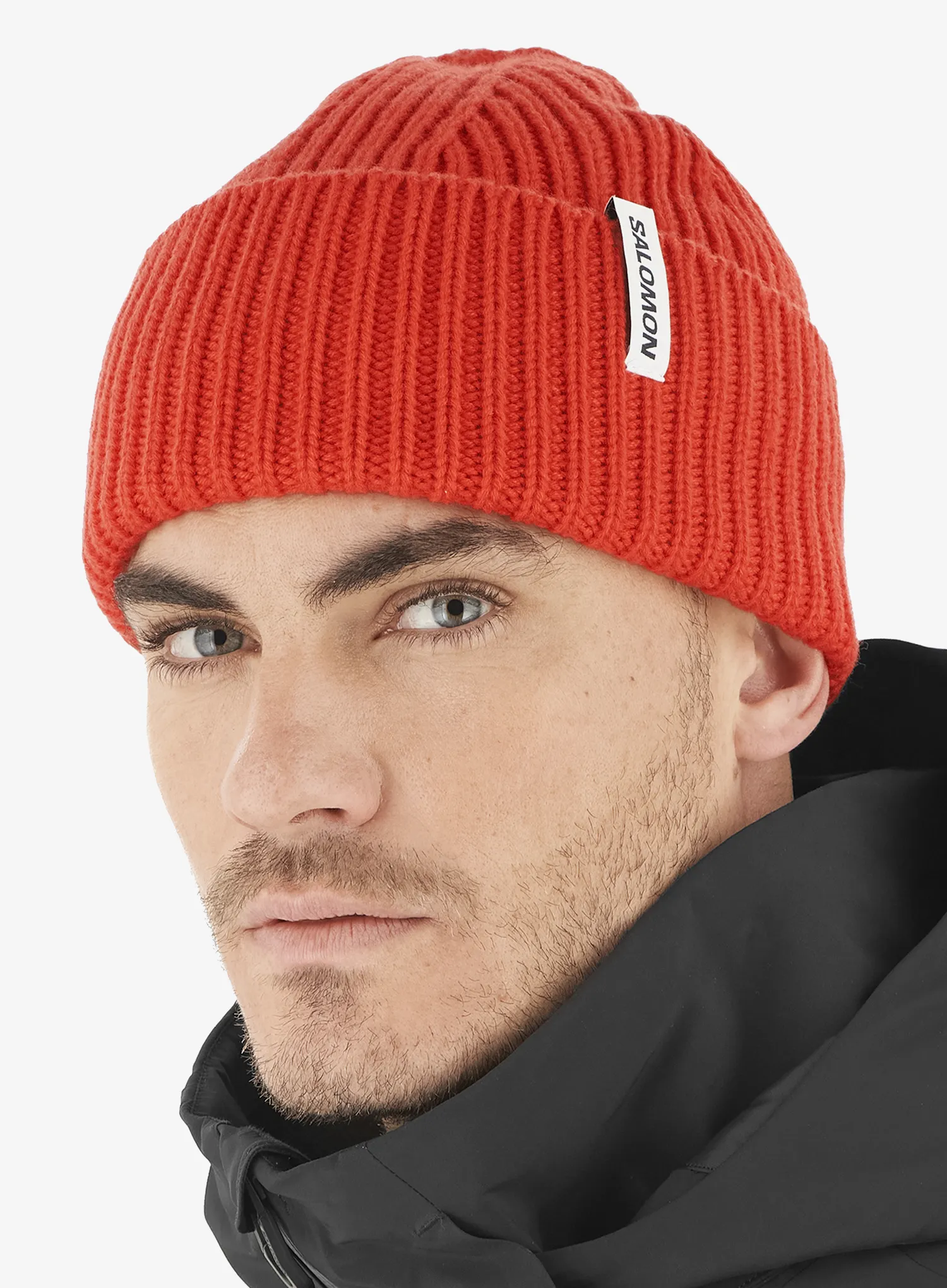 Zimska kapa Salomon Snowbird Beanie U - cherry tomato