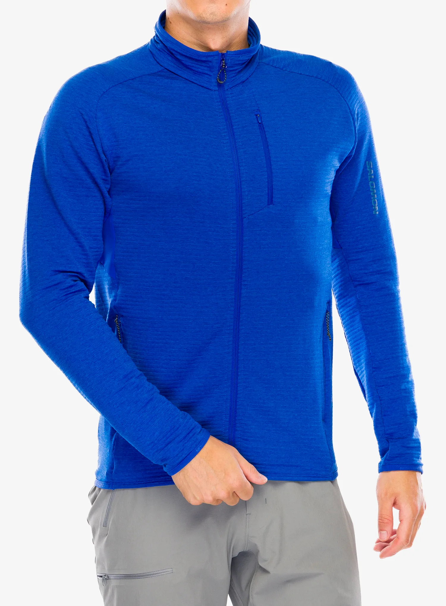 Dukserica od flisa Salomon Essential Lightwarm FZ - surf the web