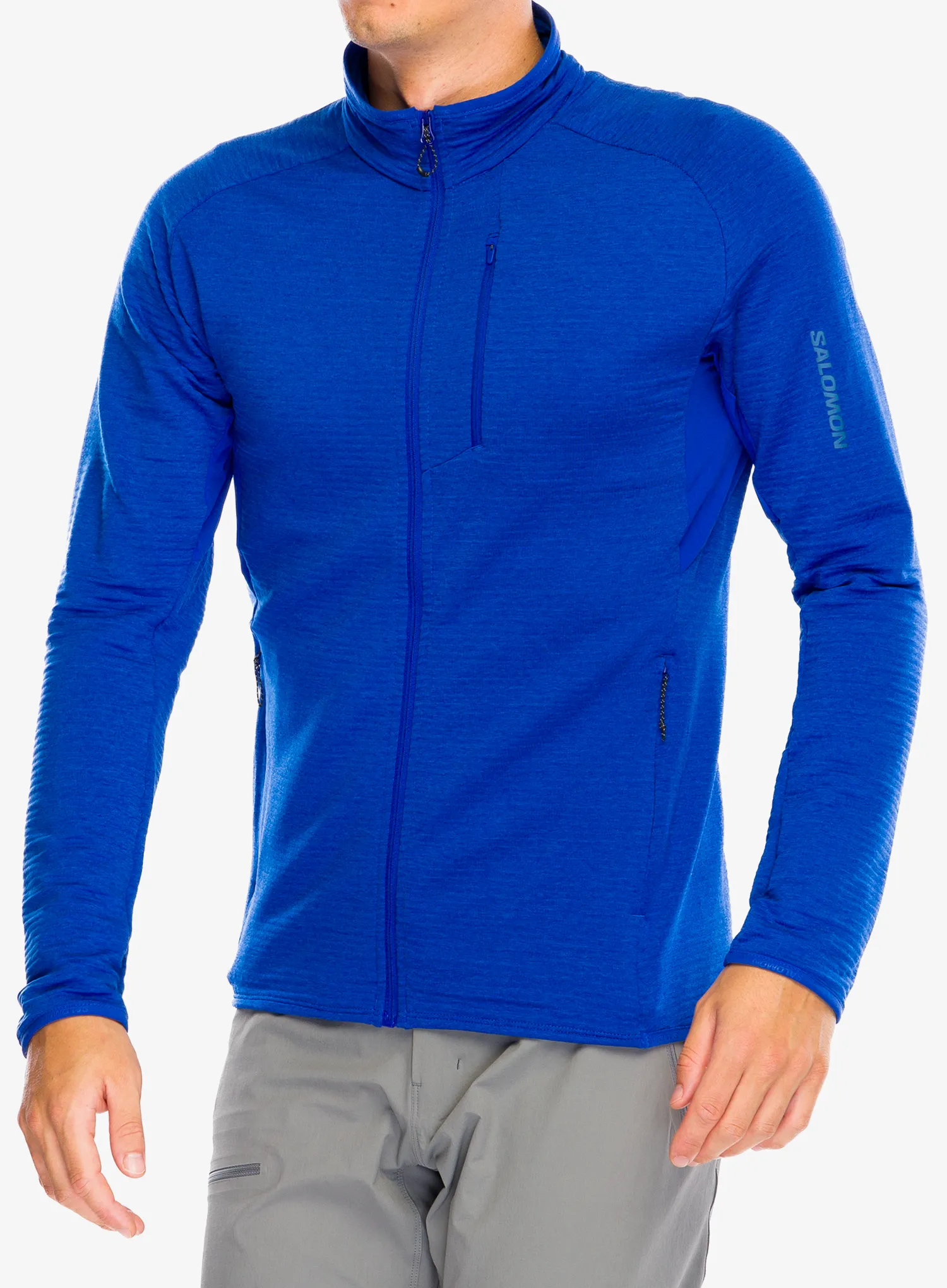 Dukserica od flisa Salomon Essential Lightwarm FZ - surf the web
