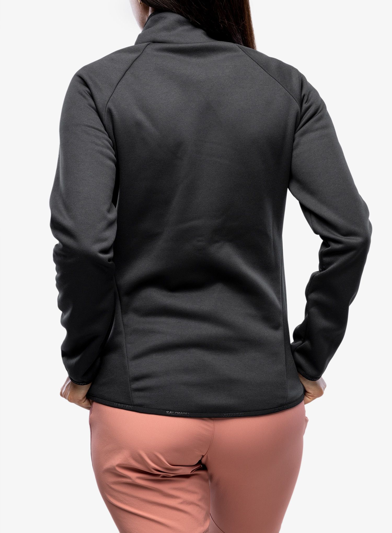 Ženska dukserica na otkopčavanje Salomon Essential Warm Fz Mid - deep black