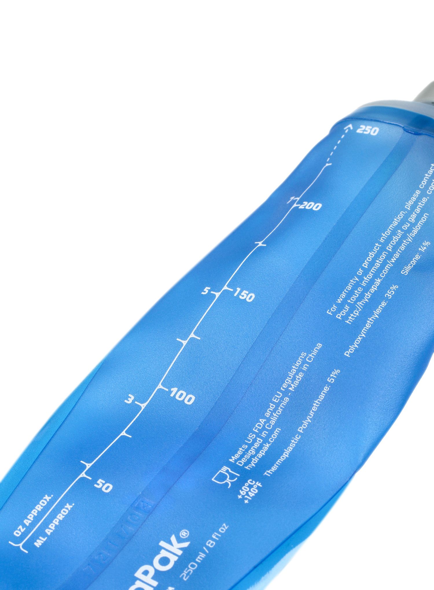 Mekana boca Salomon Softflask 250ml 28 - clear blue