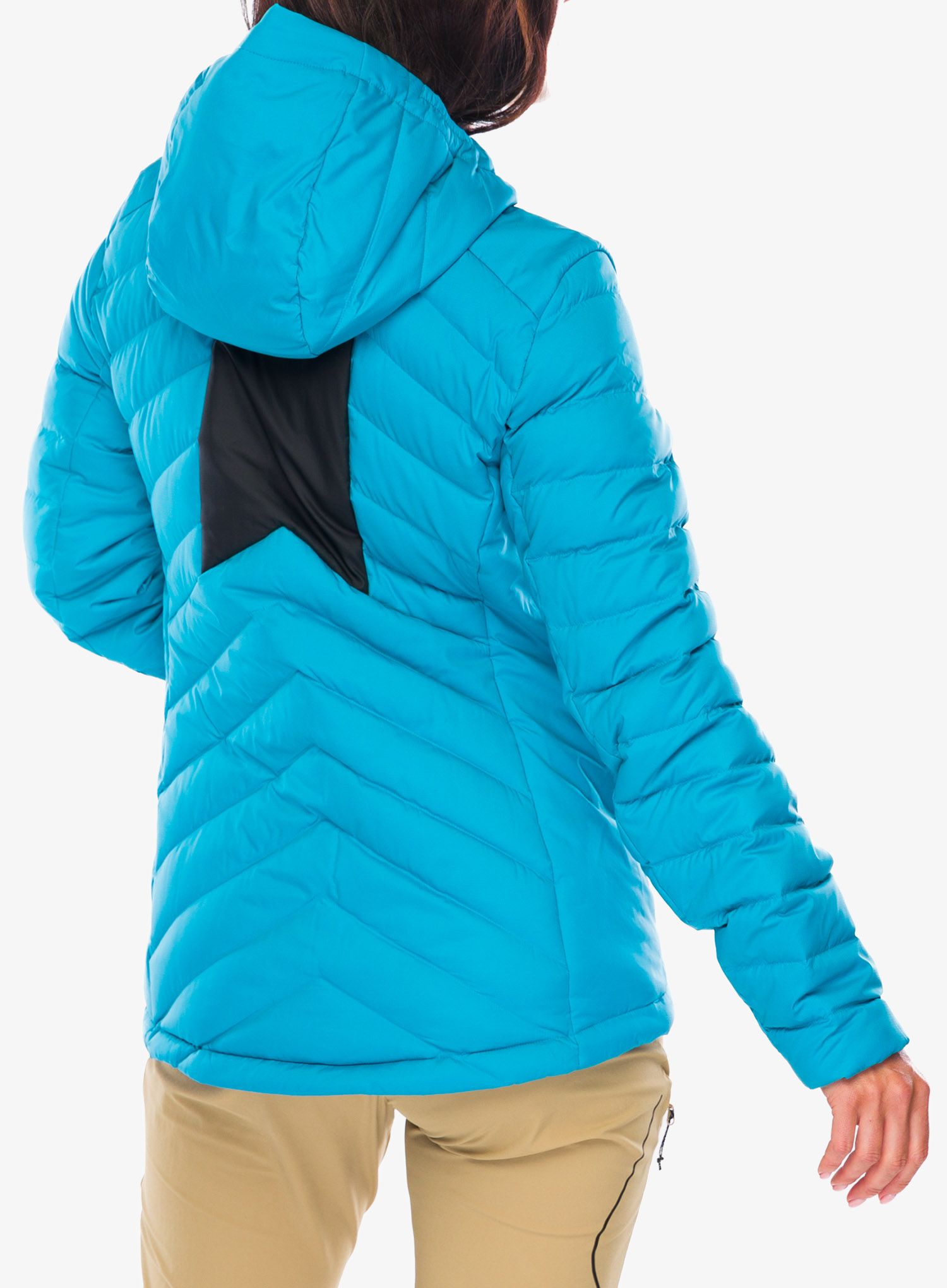 Ženska perjana jakna Salomon Transition Down Hoodie - barrier reef