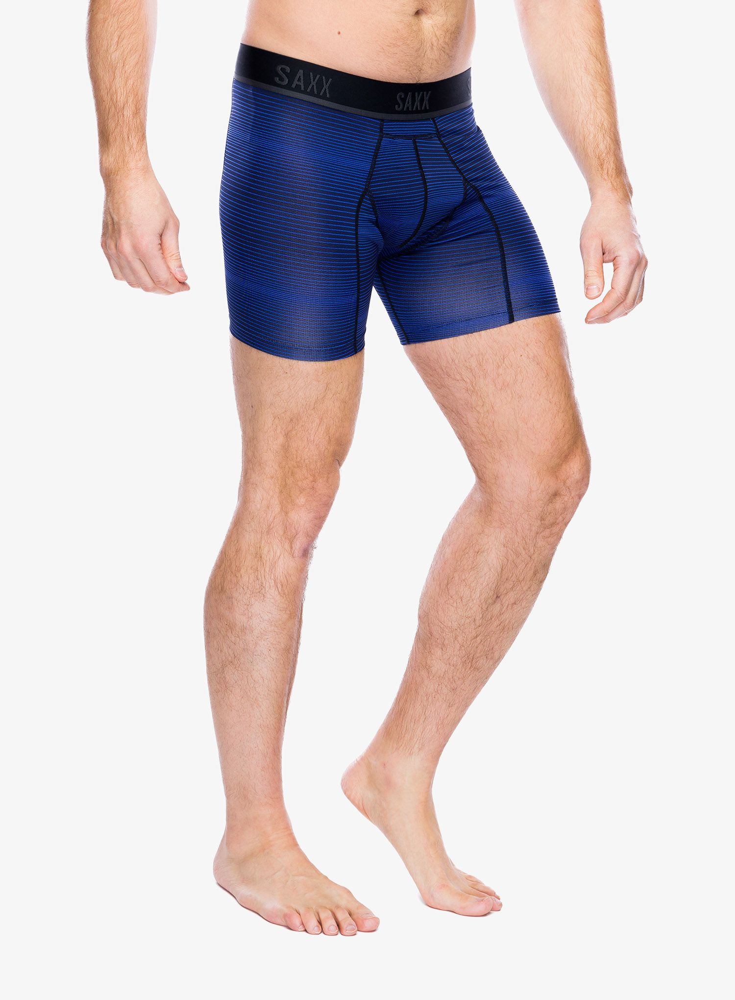Termoaktivne bokserice Saxx Kinetic Light Compression Mesh - variegated stripe/blue