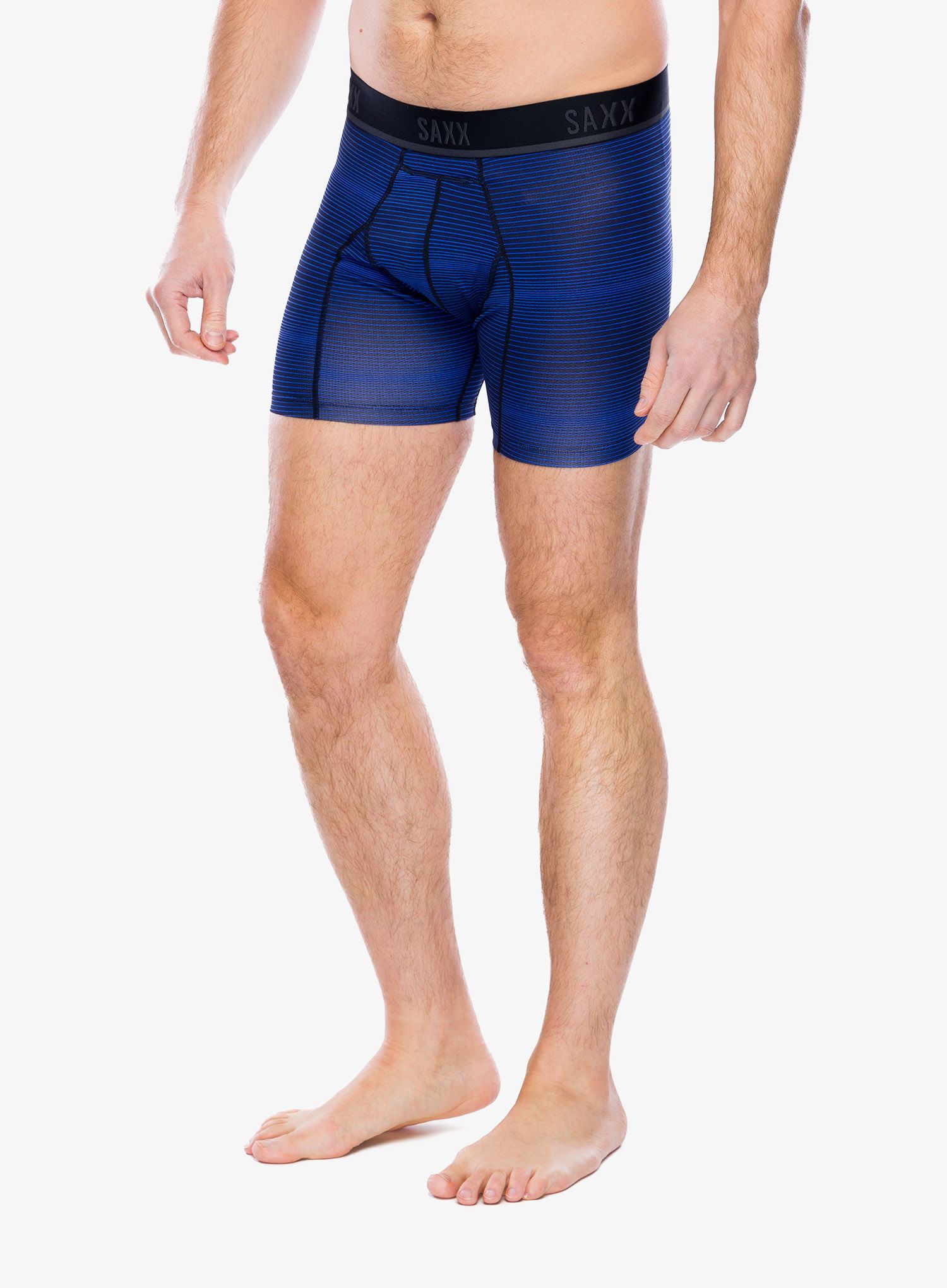 Termoaktivne bokserice Saxx Kinetic Light Compression Mesh - variegated stripe/blue