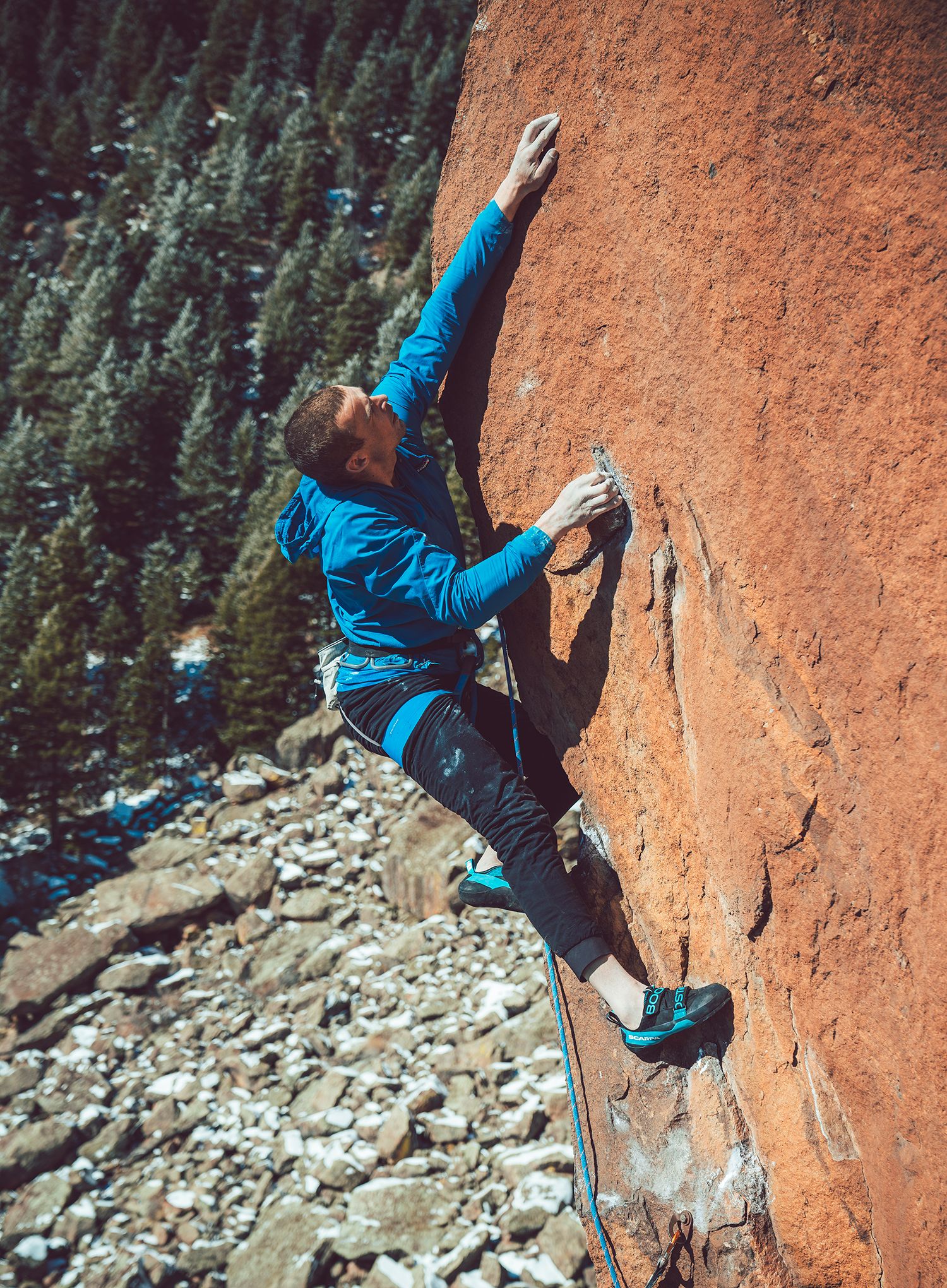 Cipele za penjanje Scarpa Boostic - black/azure