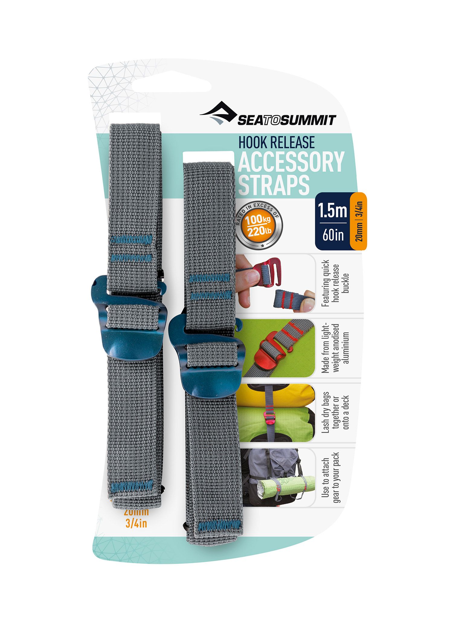 Remeni Sea To Summit ACCESORY STRAPS 20 mm/1.5 m haczyk