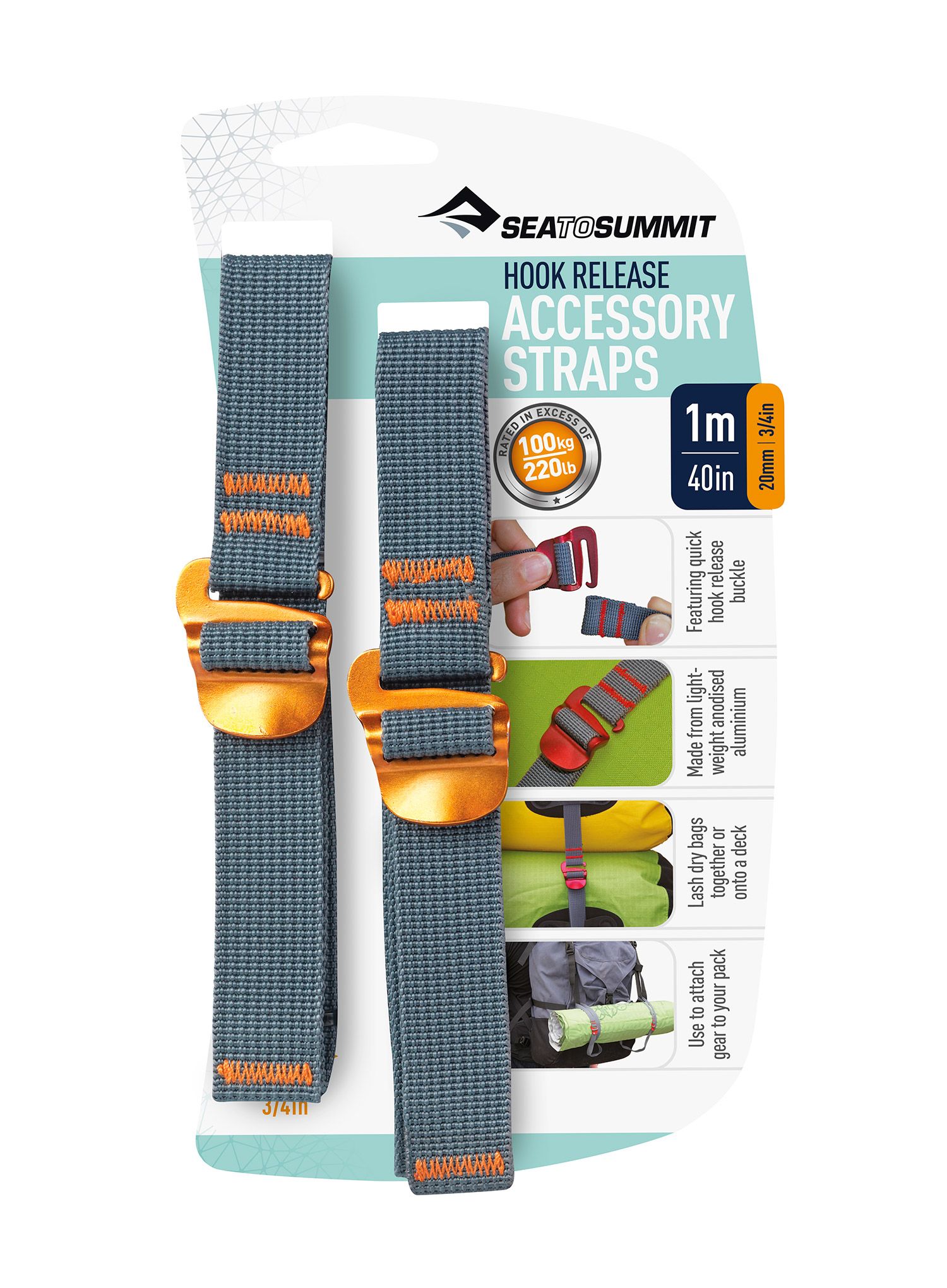 Remeni Sea To Summit ACCESORY STRAPS 20 mm/1 m haczyk