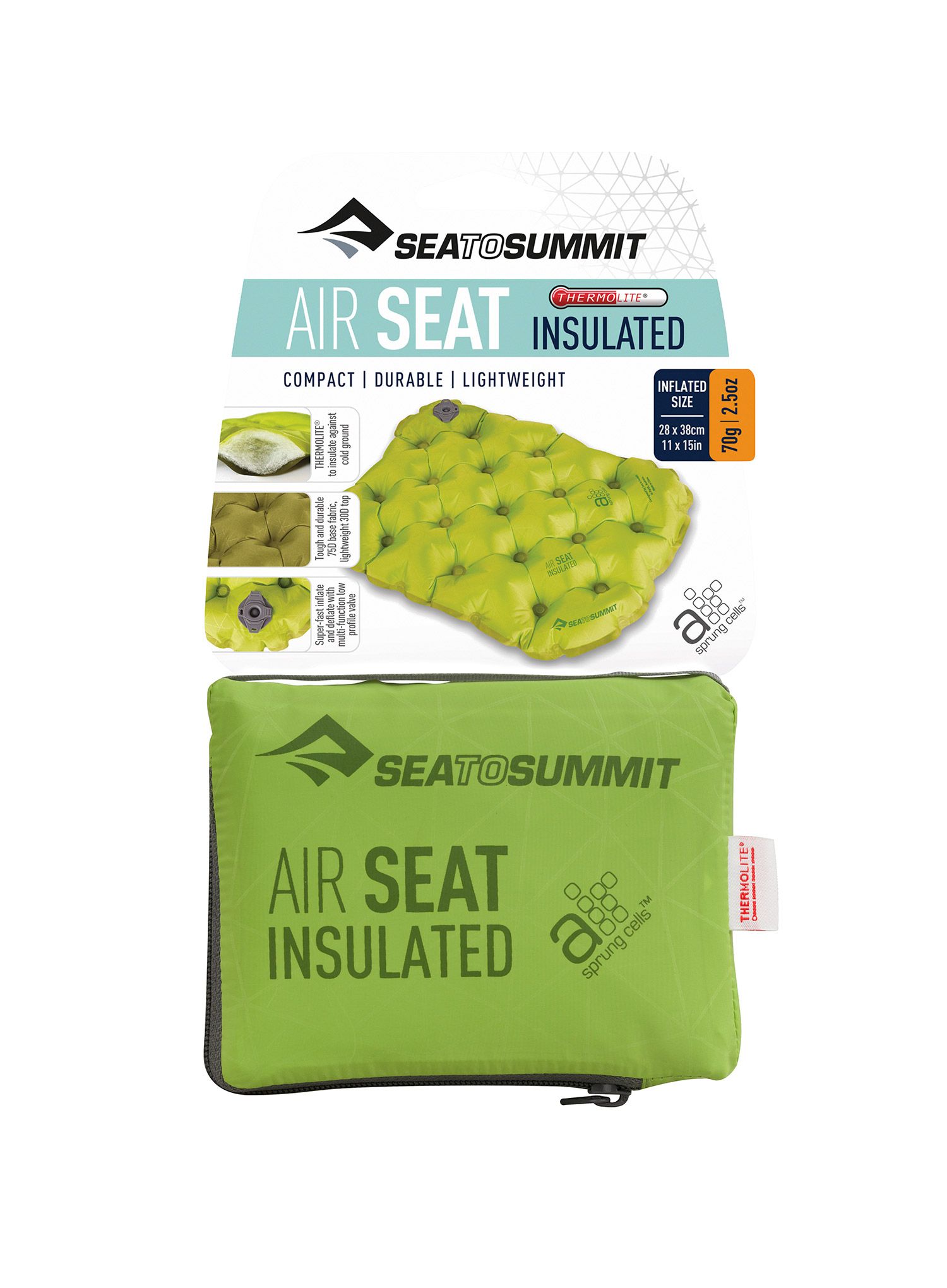Sjedalo Sea To Summit Air Seat Insulated - green