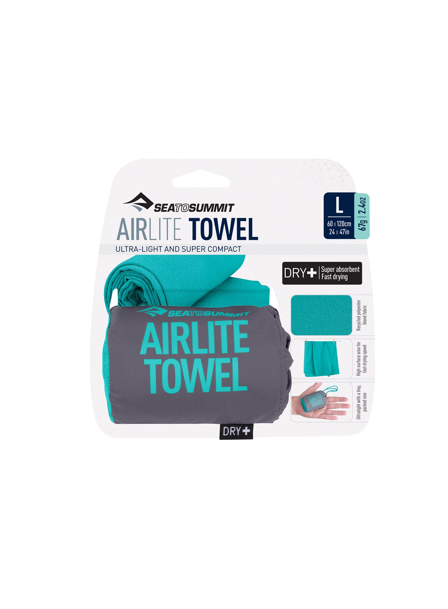 Brzosušeći ručnik Sea To Summit Airlite Towel Large - baltic