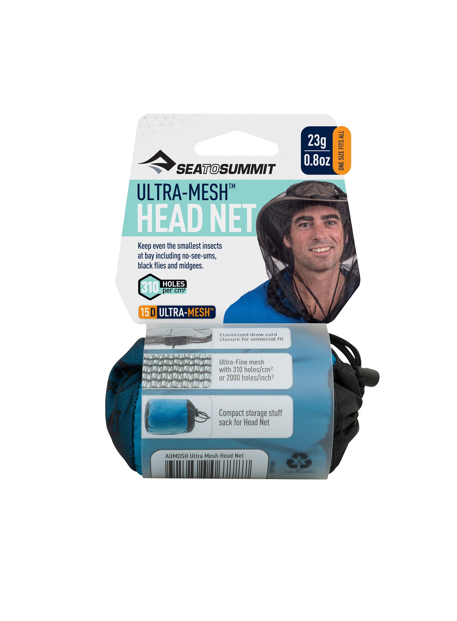 Komarnik Sea To Summit Ultra-Fine Mesh Headnet - black