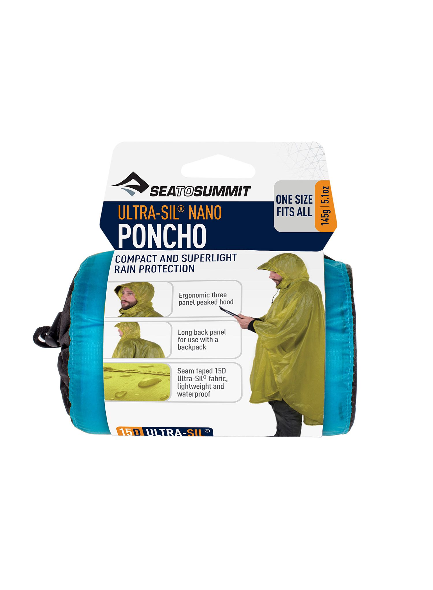 Planinarski ogrtač Sea To Summit Ultra-Sil Nano Poncho - blue