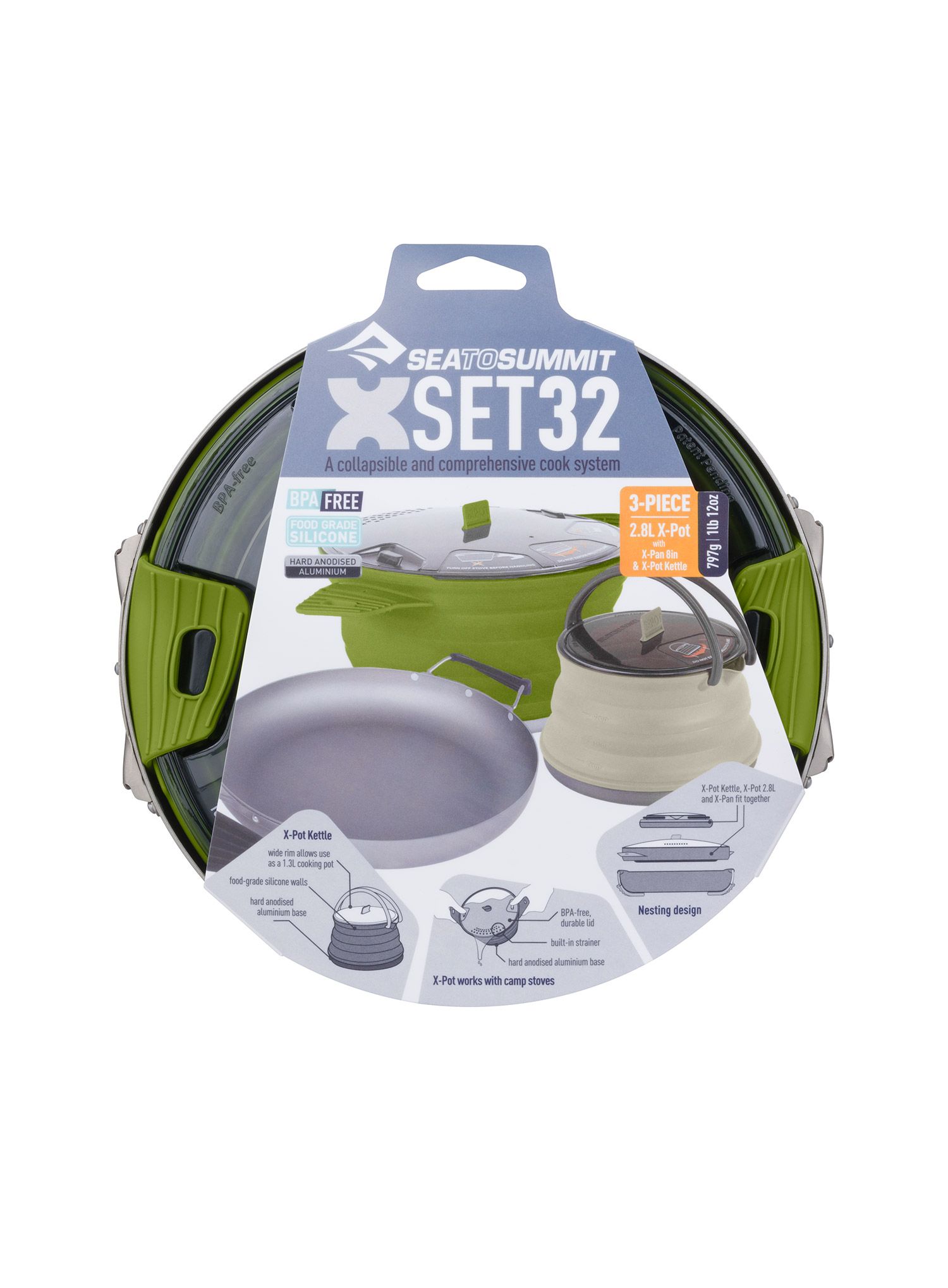Set lonaca Sea To Summit X-Series X-Set 32 - charcoal/olive/sand