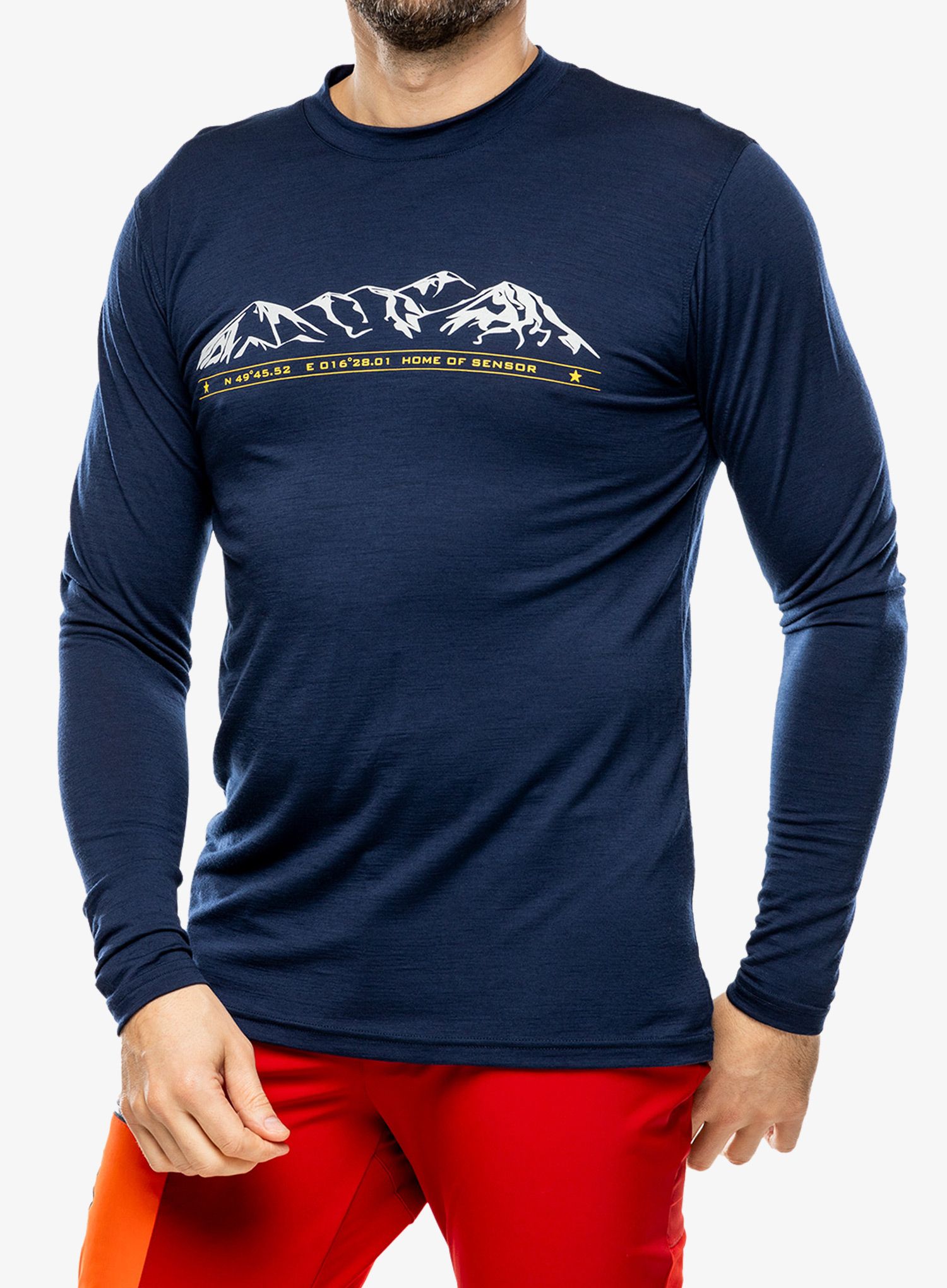 Termoaktivna dukserica Sensor Merino Active PT Tee L/S - deep blue moun