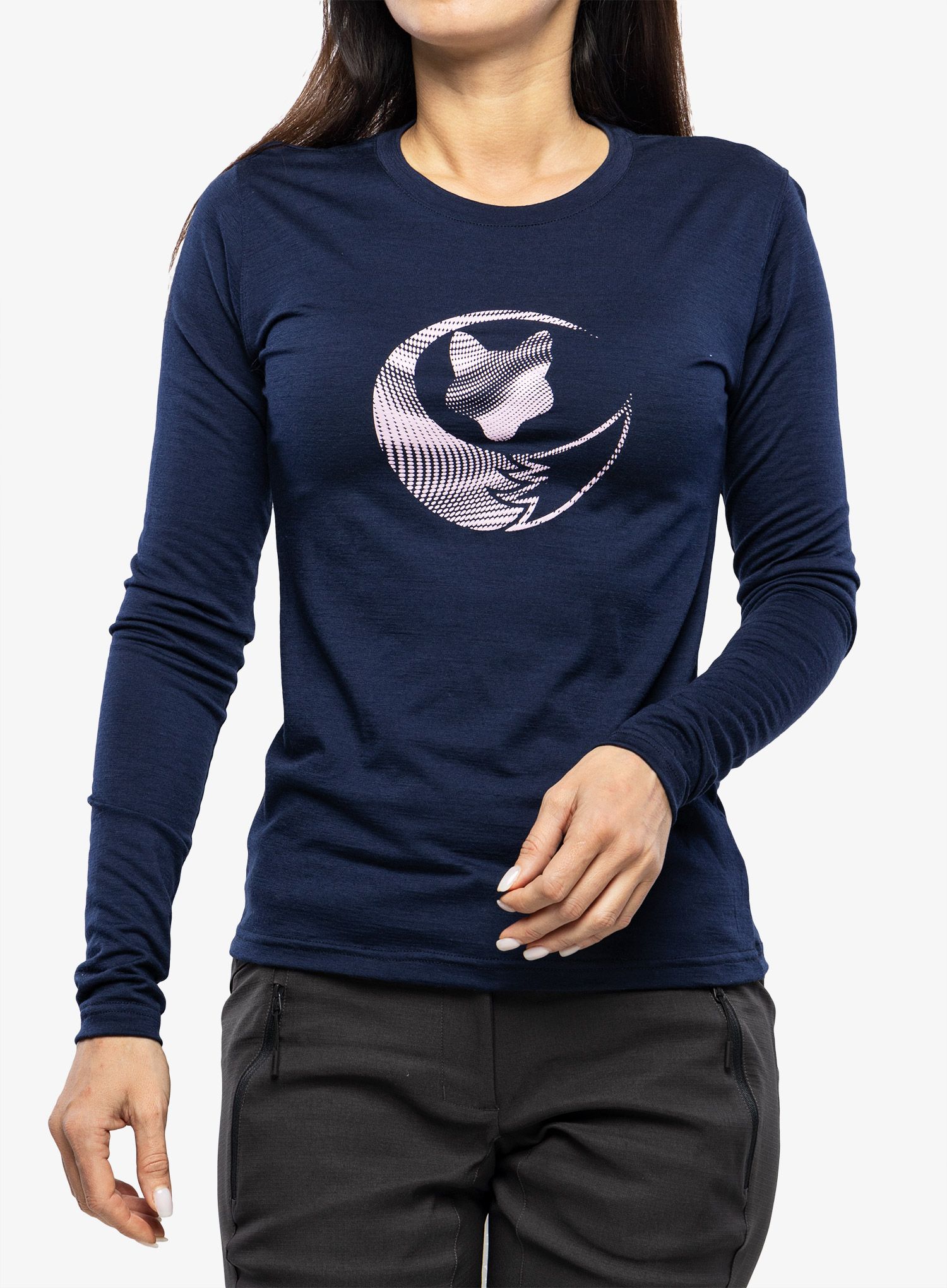 Ženska dukserica Sensor Merino Active PT Tee LS Fox - deep blue