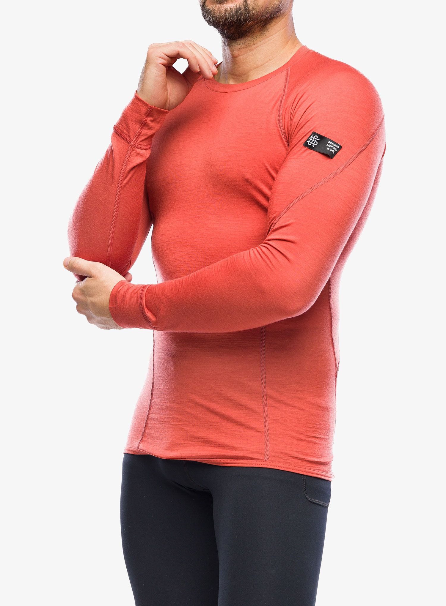 Termoaktivna dukserica Sensor Merino Active Tee LS - terracotta