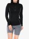 Ženska termoaktivna dukserica Sensor Merino Active Tee L/S Zip - black