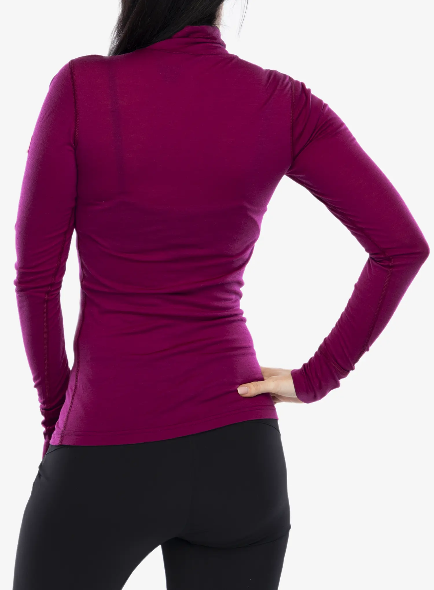 Ženska termoaktivna dukserica Sensor Merino Active Tee L/S Zip - lilla