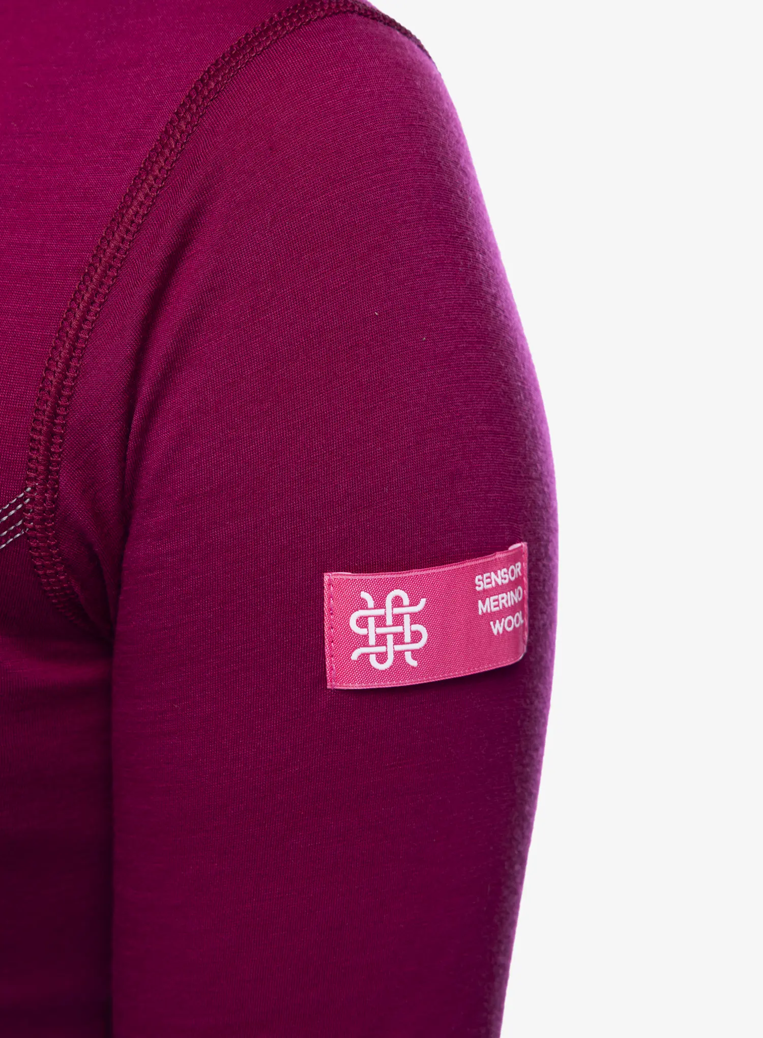 Ženska termoaktivna dukserica Sensor Merino Active Tee L/S Zip - lilla