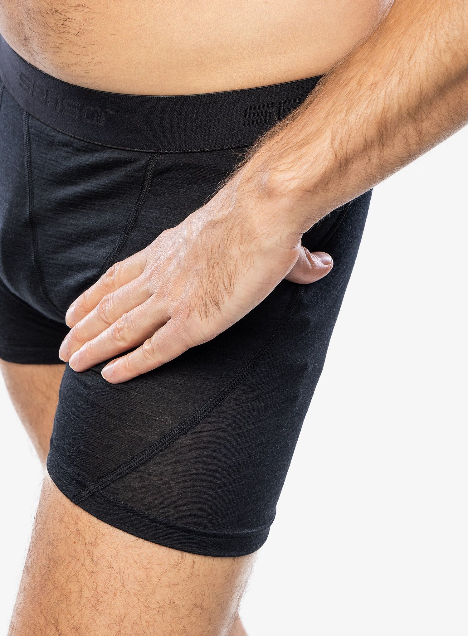 Termoaktivne bokserice Sensor Merino Air Boxers - black/black