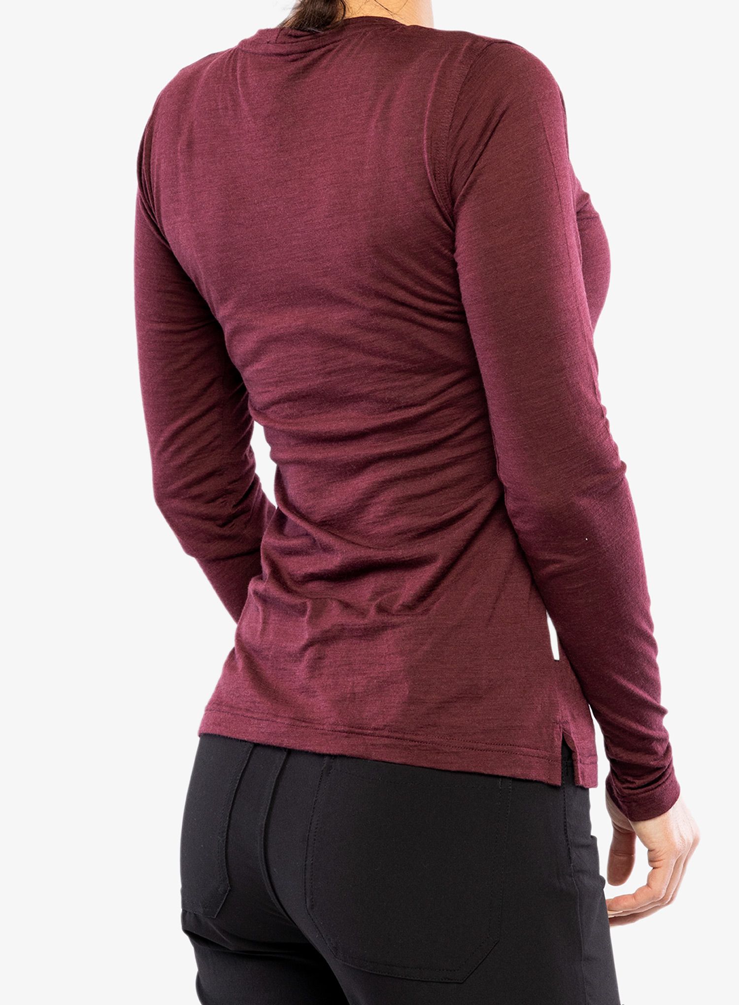 Ženska dukserica Sensor Merino Air PT Tee LS Hills - port red