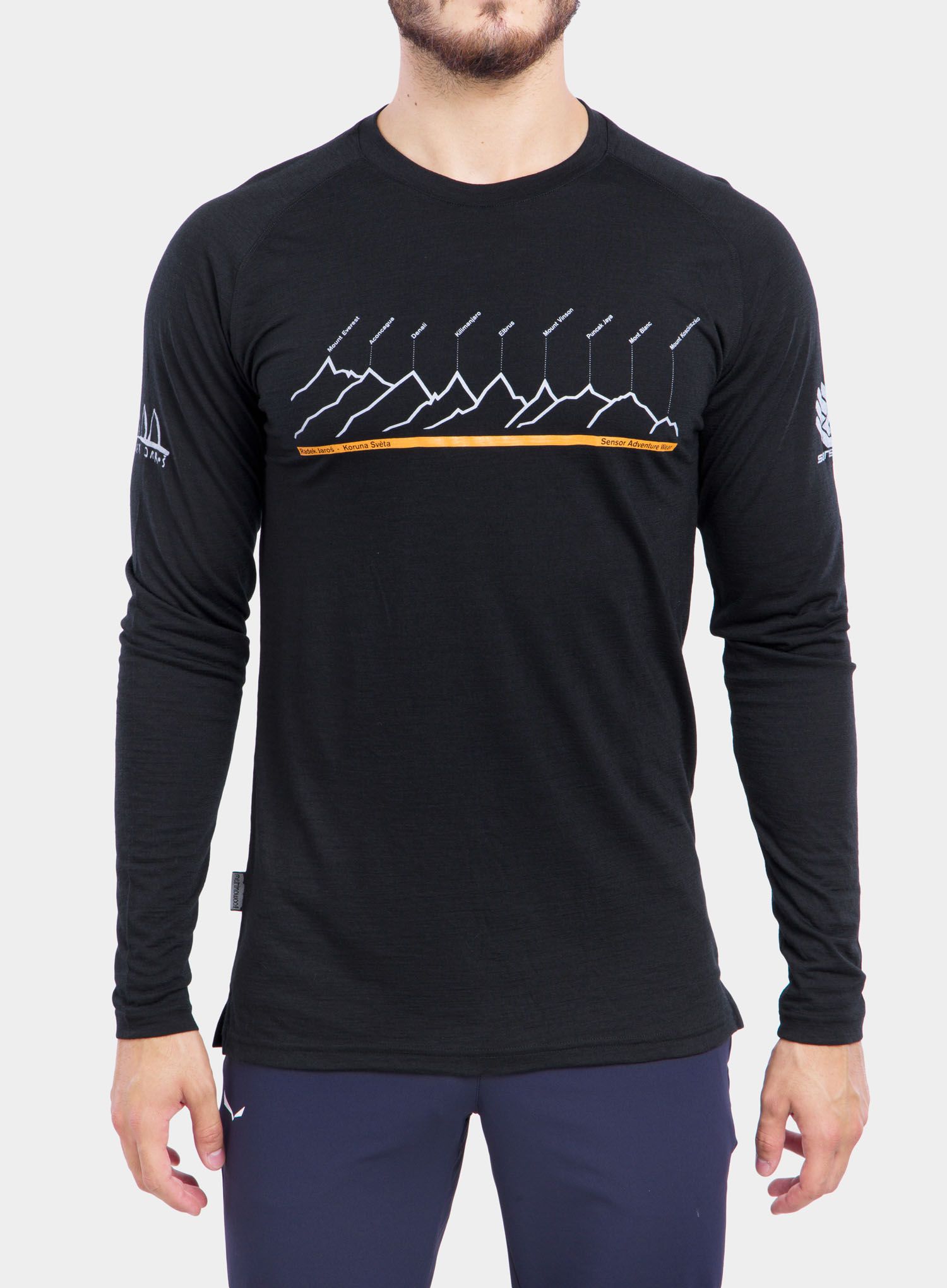 Termoaktivna dukserica Sensor Merino Air PT Tee LS - black radek jaros edition
