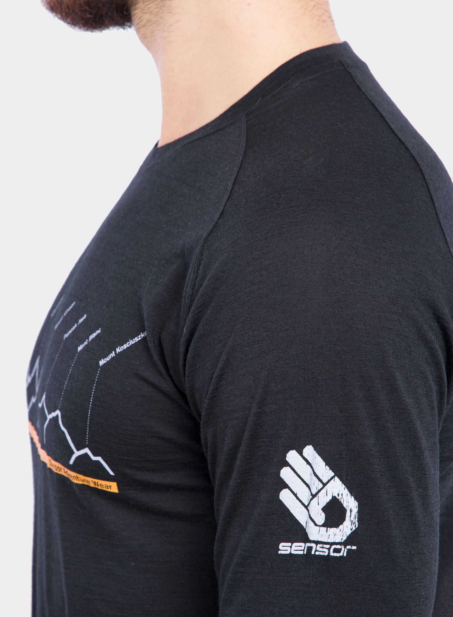 Termoaktivna dukserica Sensor Merino Air PT Tee LS - black radek jaros edition