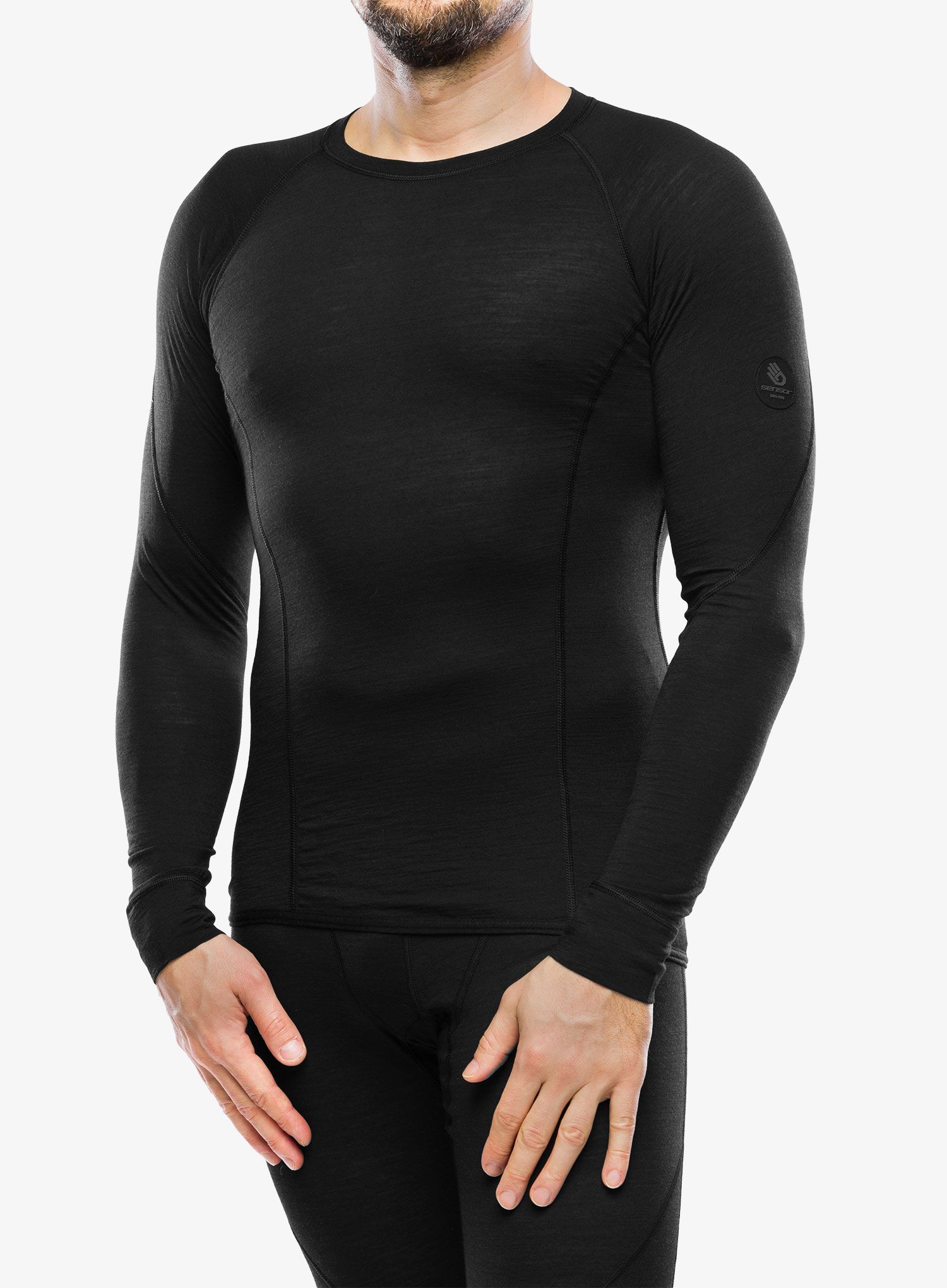 Termoaktivna dukserica Sensor Merino Air Tee LS - black