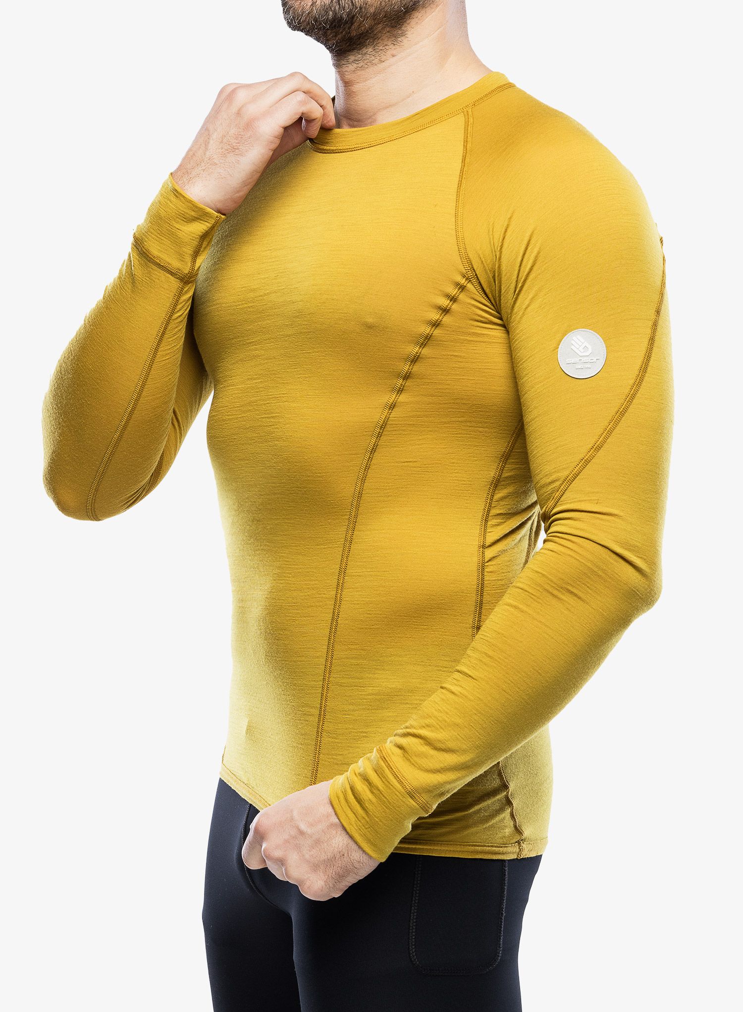Termoaktivna dukserica Sensor Merino Air Tee LS - mustard