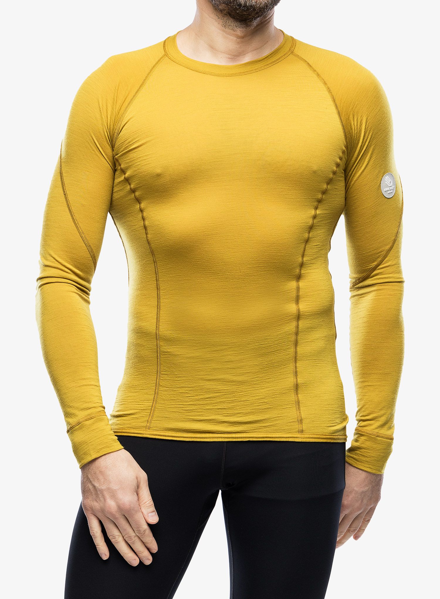 Termoaktivna dukserica Sensor Merino Air Tee LS - mustard