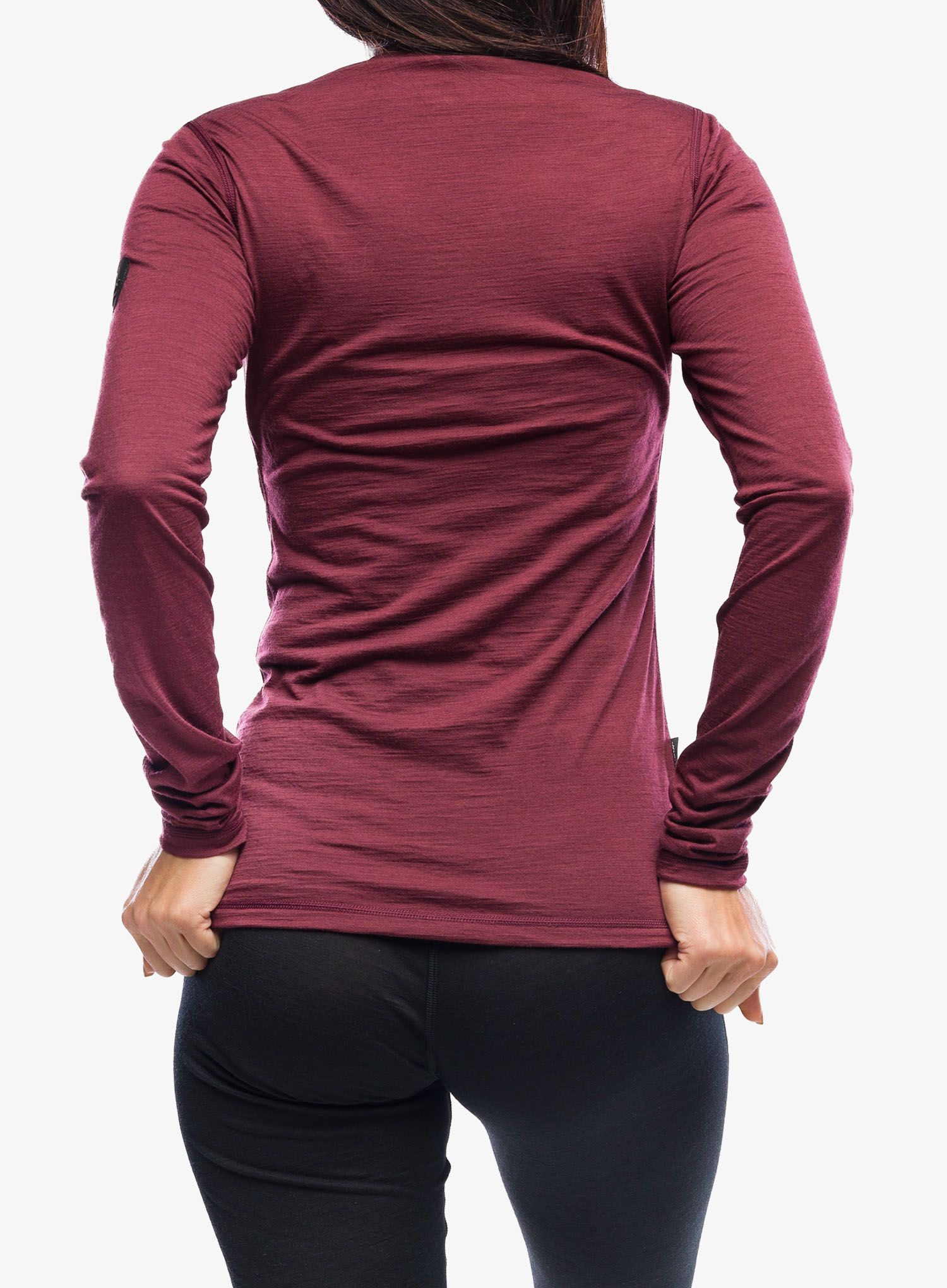 Ženska termoaktivna dukserica Sensor Merino Air Tee LS - port red
