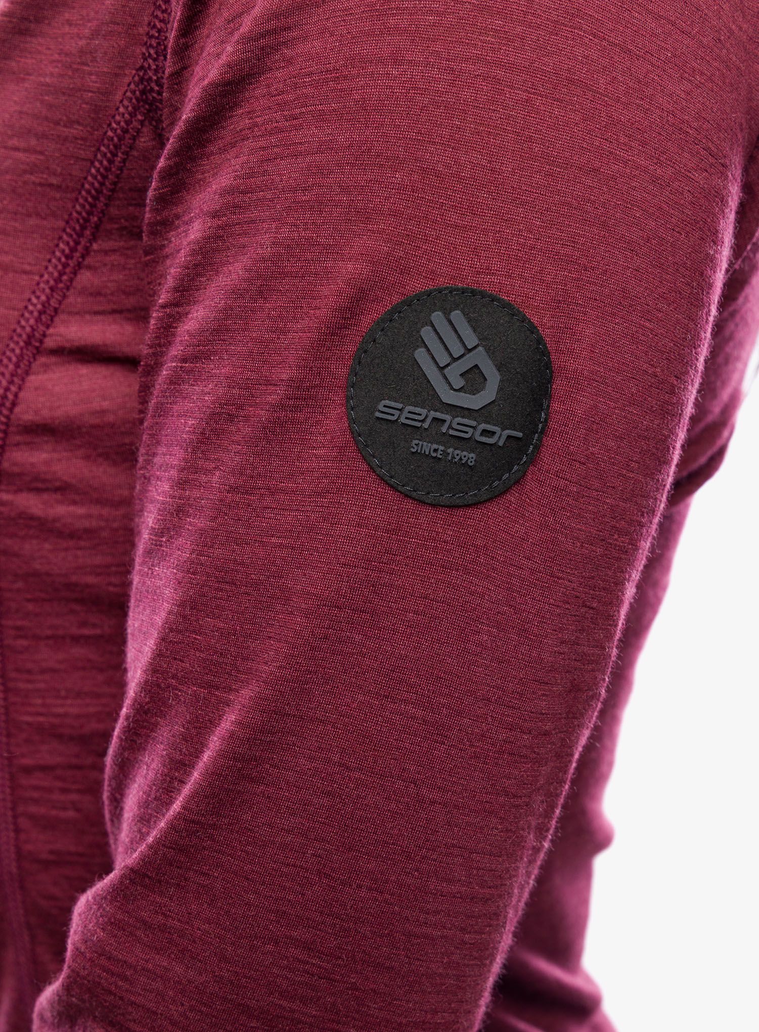 Ženska termoaktivna dukserica Sensor Merino Air Tee LS - port red