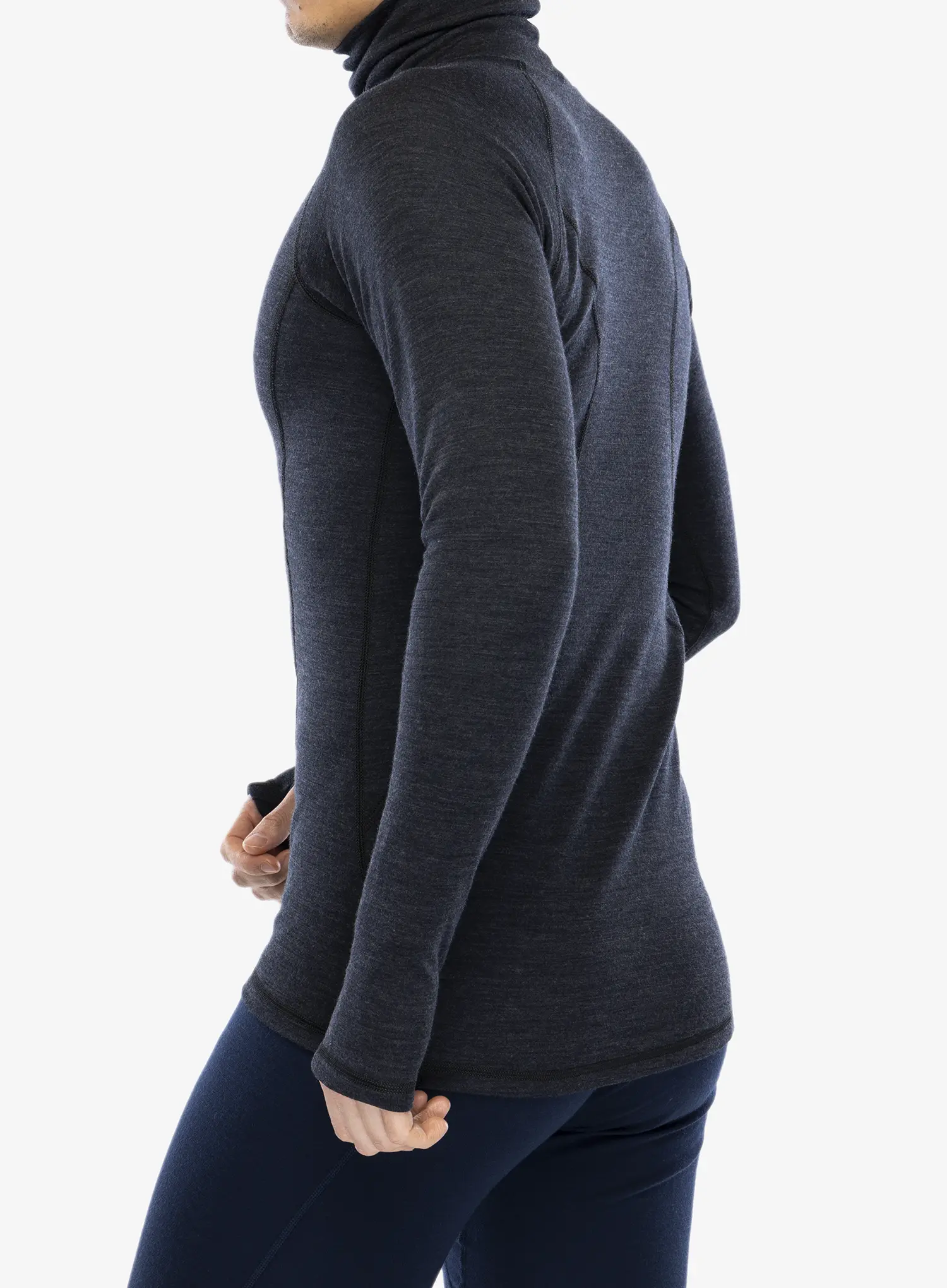 Termoaktivna dukserica Sensor Merino Bold Tee LS Roll Neck - anthracite gray