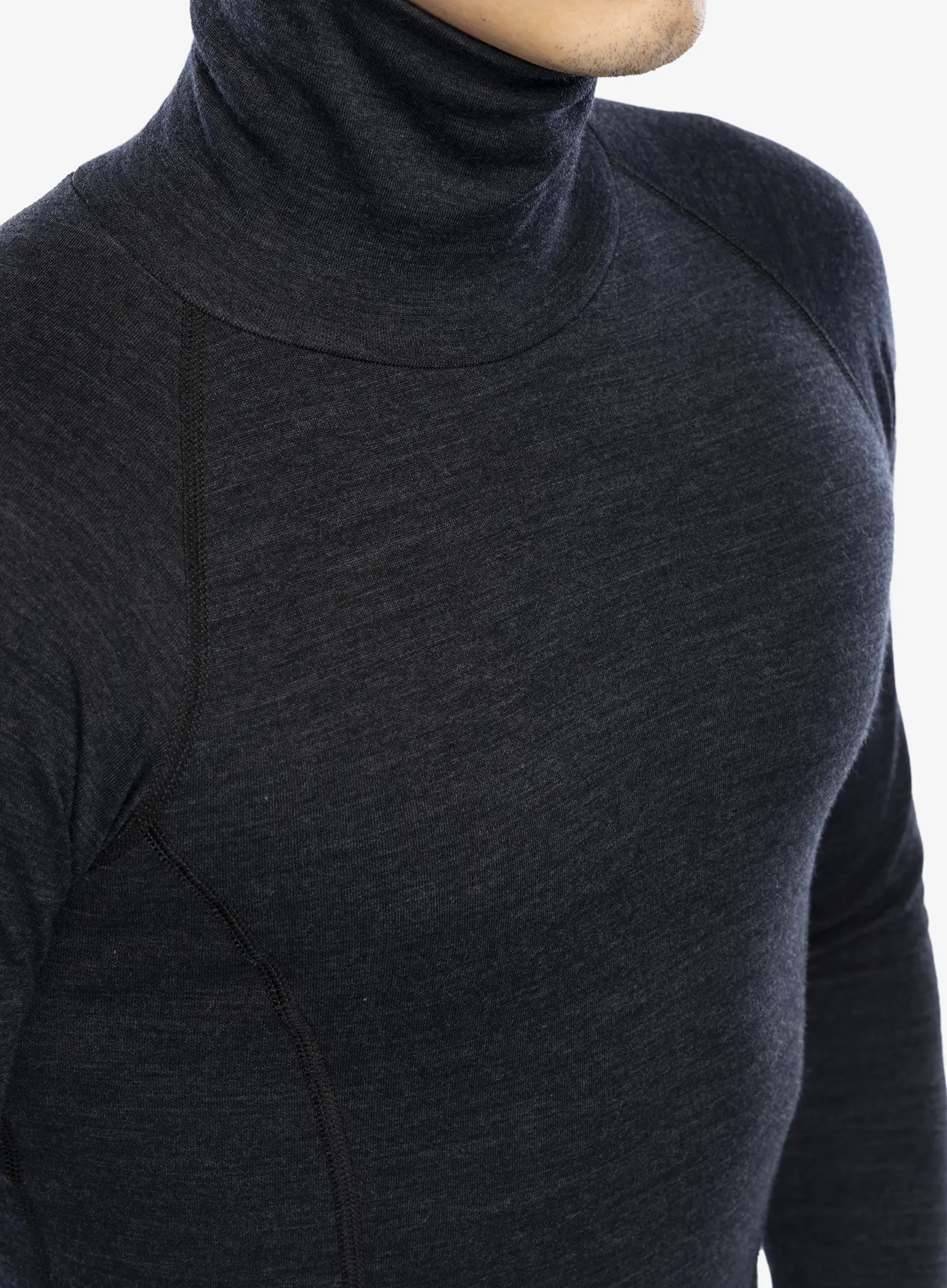 Termoaktivna dukserica Sensor Merino Bold Tee LS Roll Neck - anthracite gray