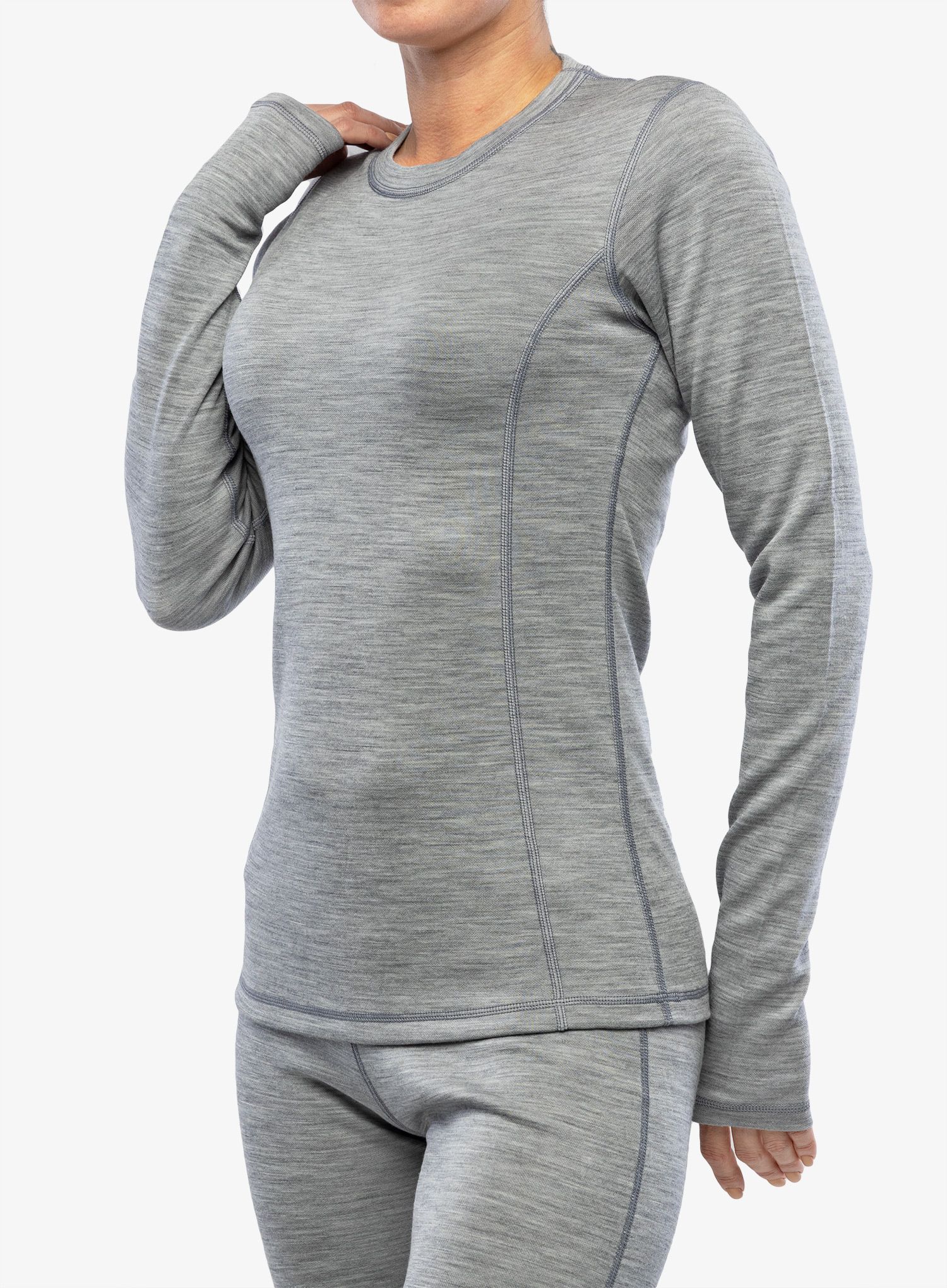 Ženska termoaktivna dukserica Sensor Merino Bold Tee L/S - cool grey