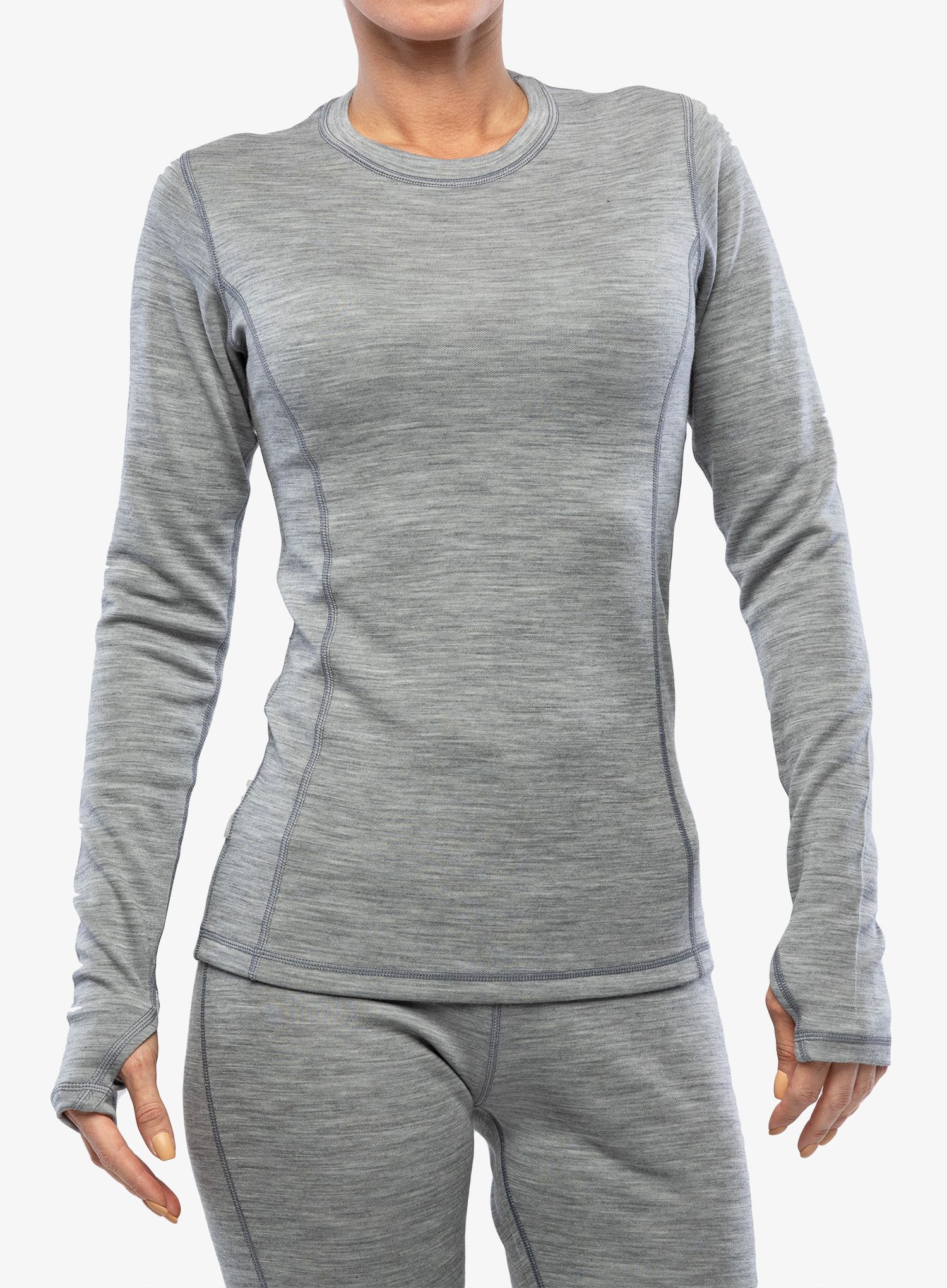 Ženska termoaktivna dukserica Sensor Merino Bold Tee L/S - cool grey