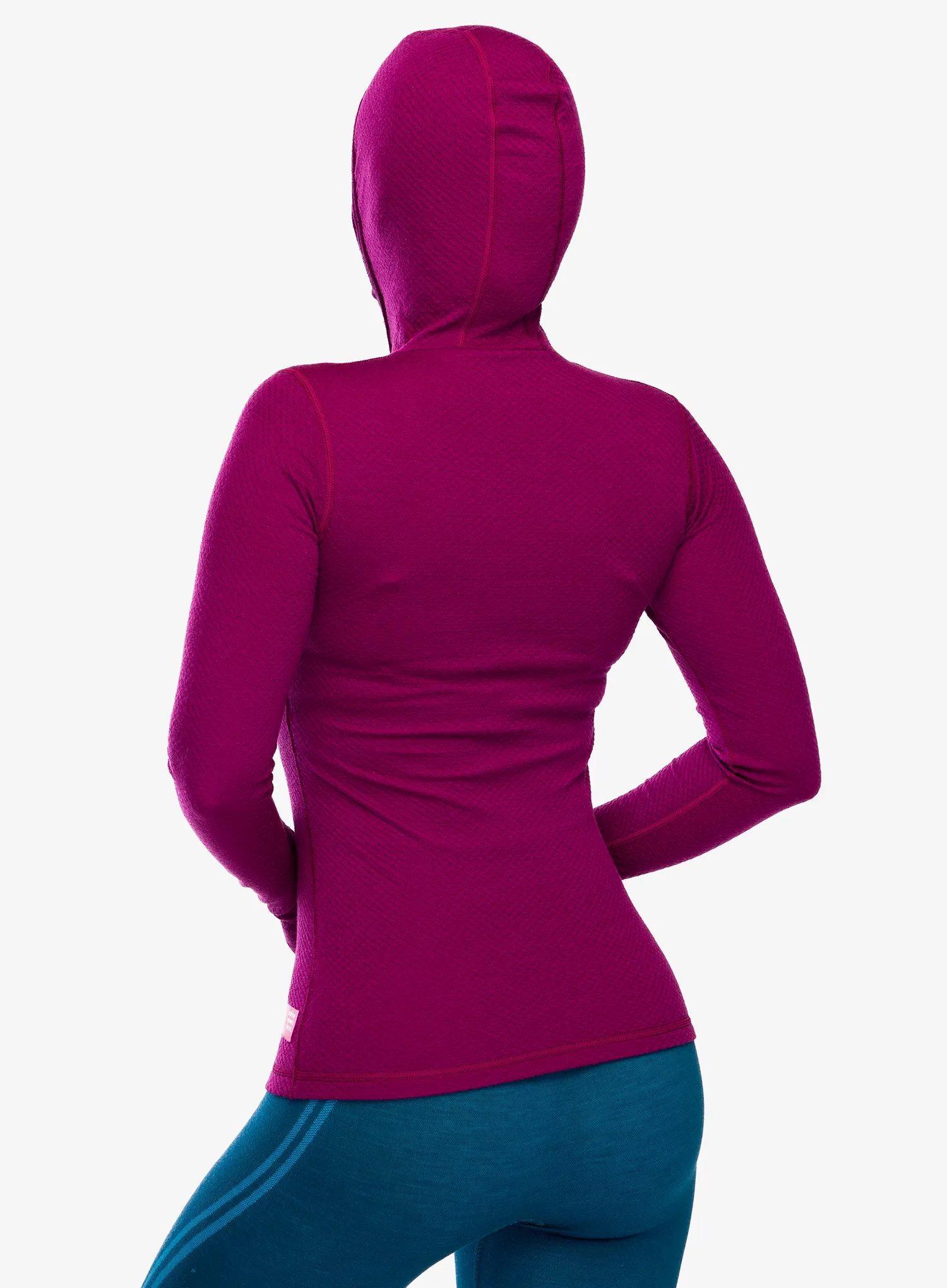 Termoaktivna dukserica Sensor Merino DF Tee L/S Hooded - lilla