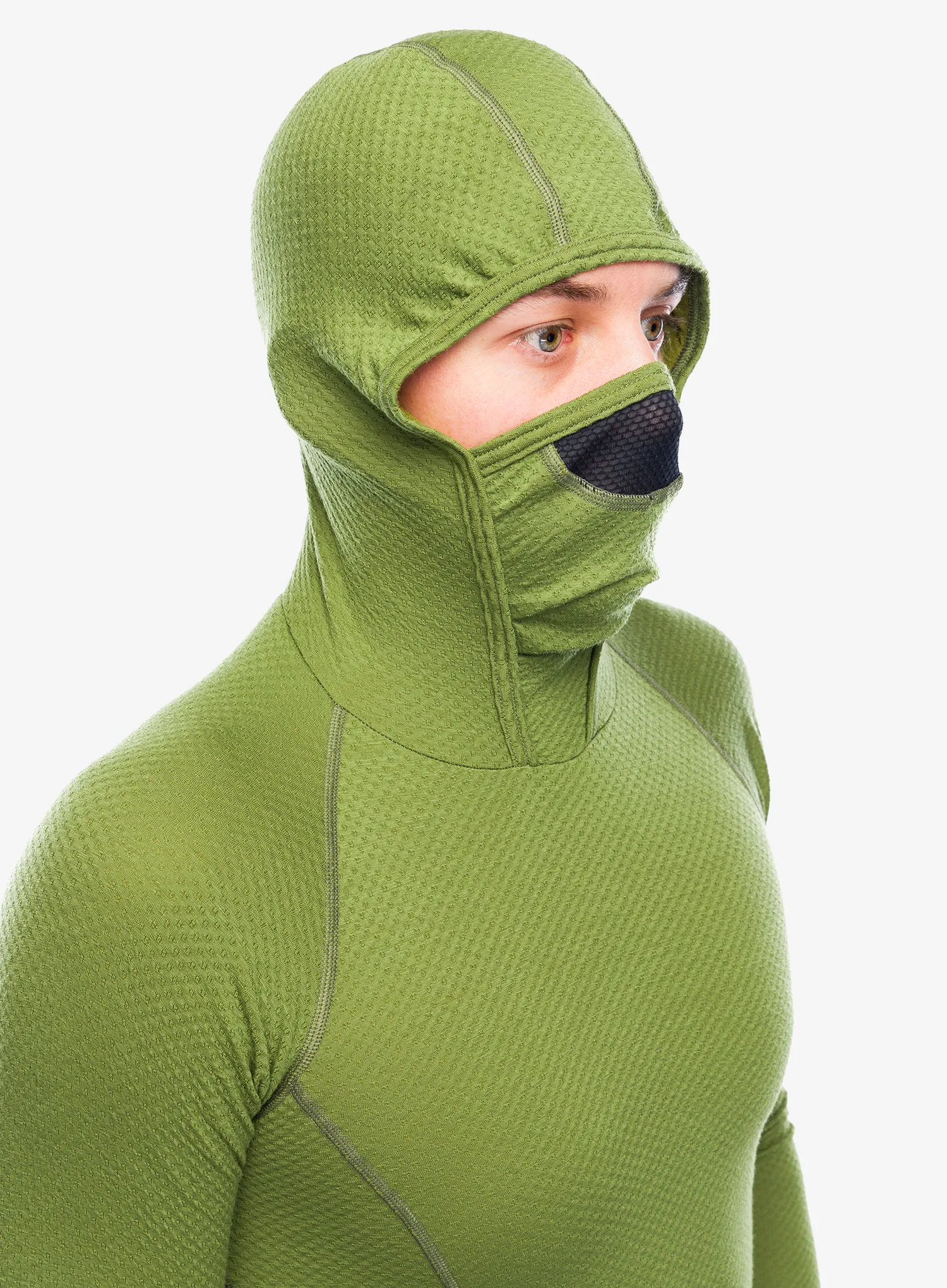 Termoaktivna dukserica Sensor Merino DF Tee L/S Hooded - safari