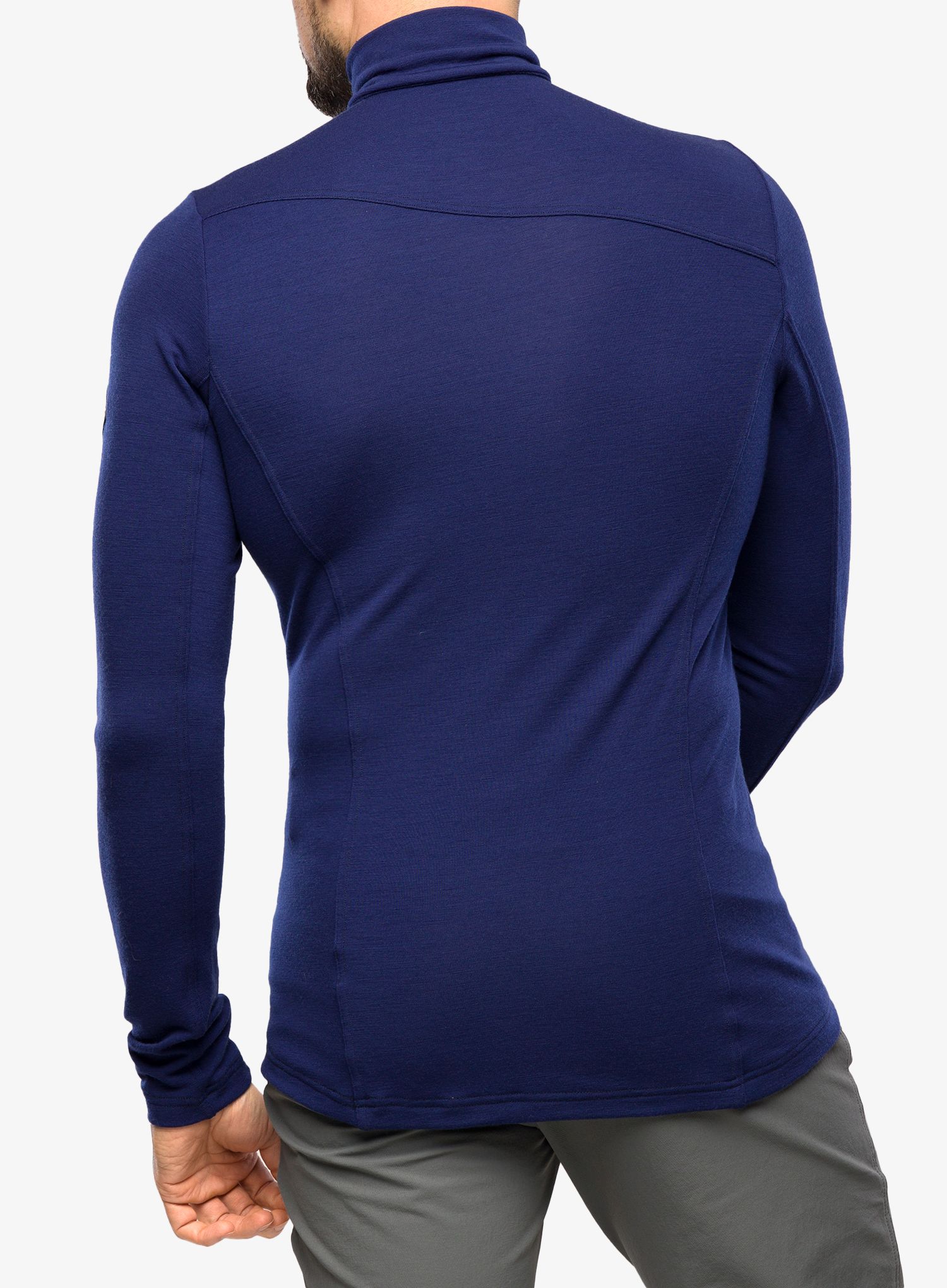 Dukserica Sensor Merino Extreme Tee L/S Zip - deep blue
