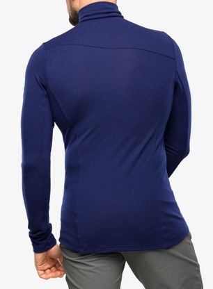 Dukserica Sensor Merino Extreme Tee L/S Zip - deep blue