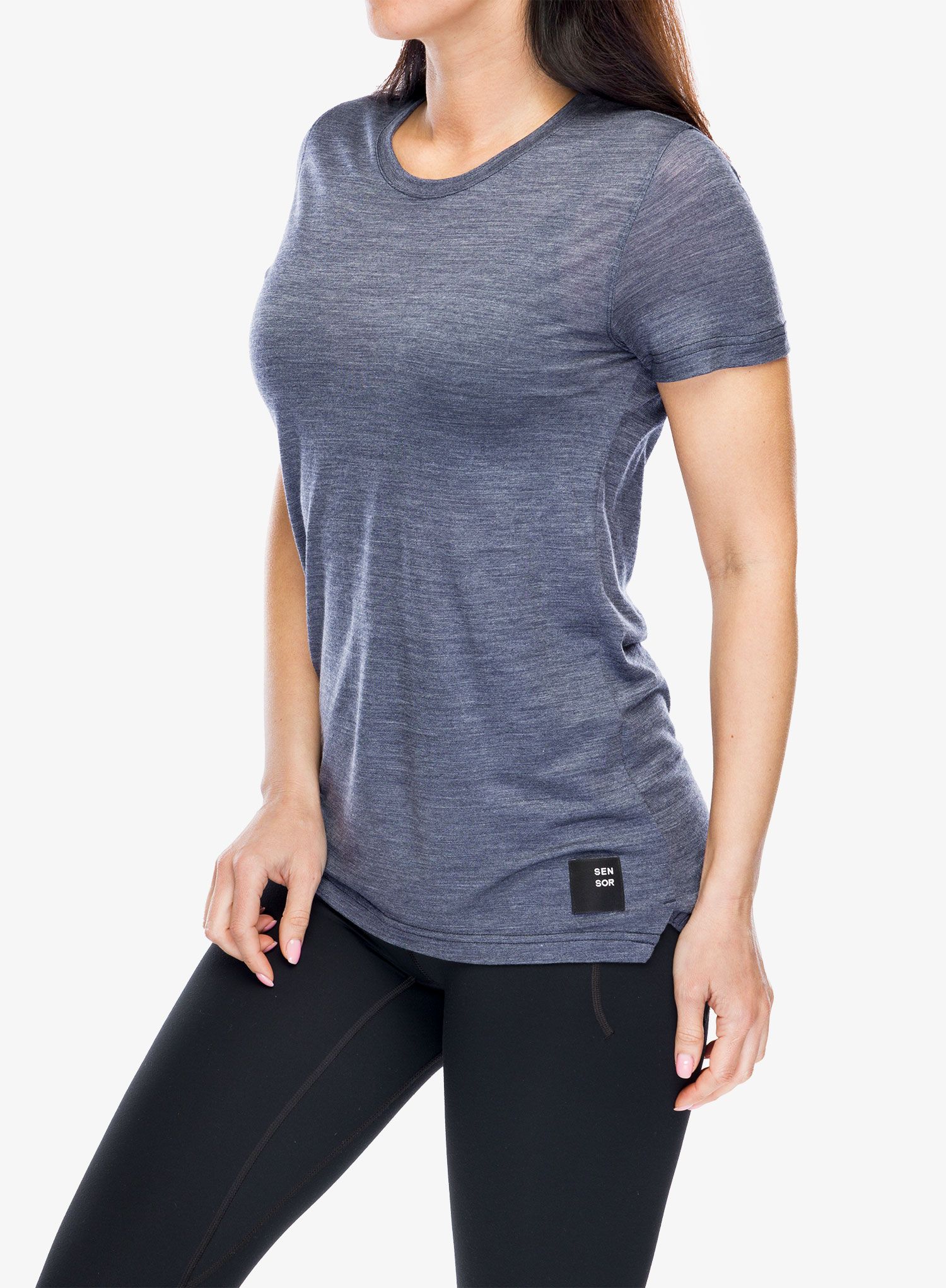 Ženska merino majica Sensor Merino Lite Tee SS - mottled blue