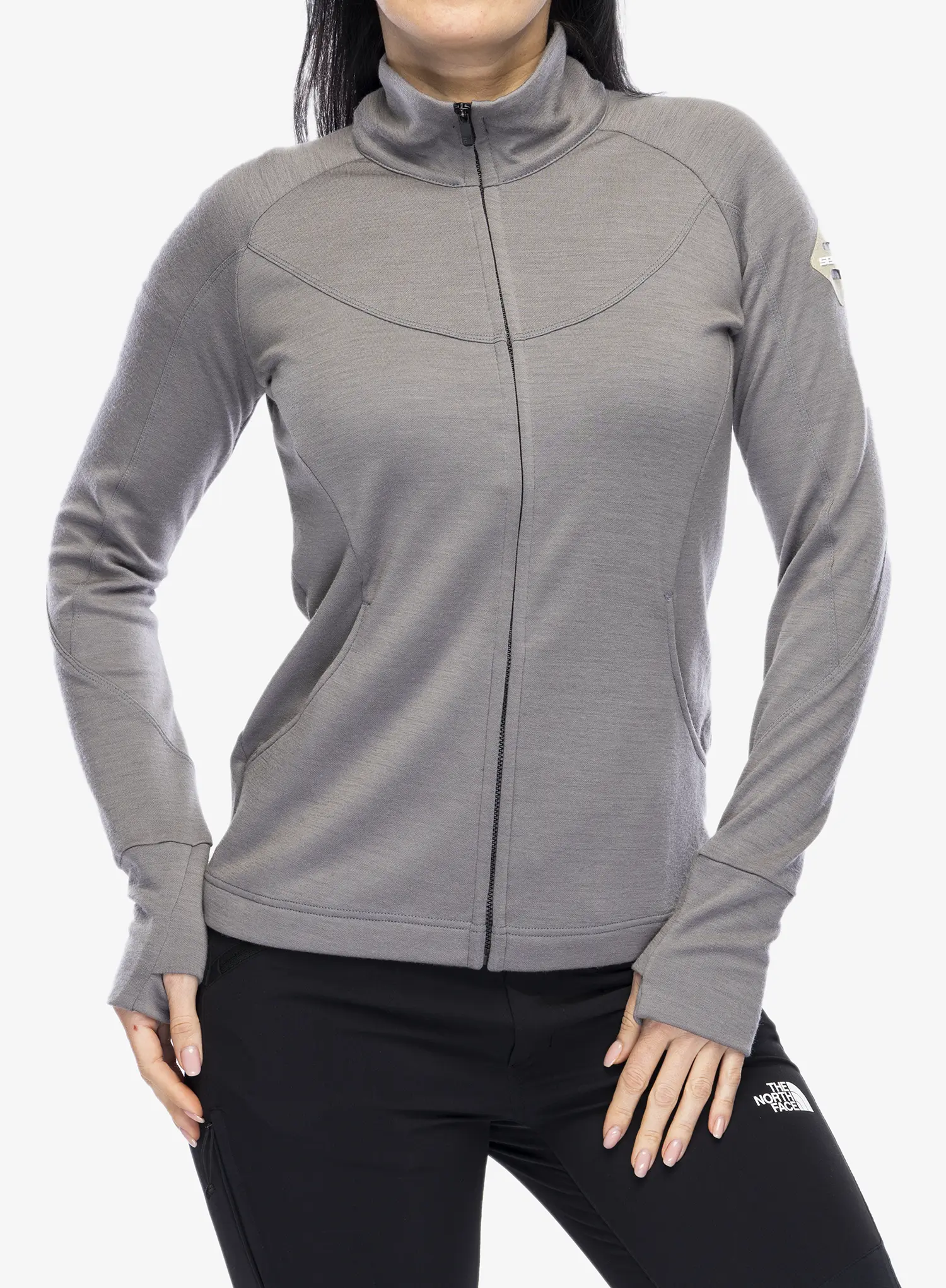 Ženska dukserica Sensor Merino Upper Fleece Full Zip - grey